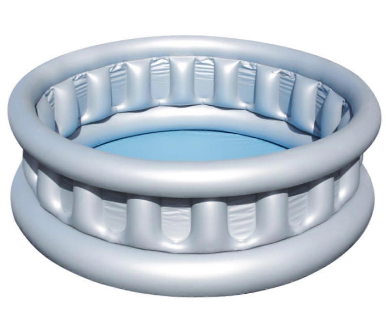 Paddling Pool Blue Inflatable 152x43 Cm PVC Backyard Kids Pool Model G