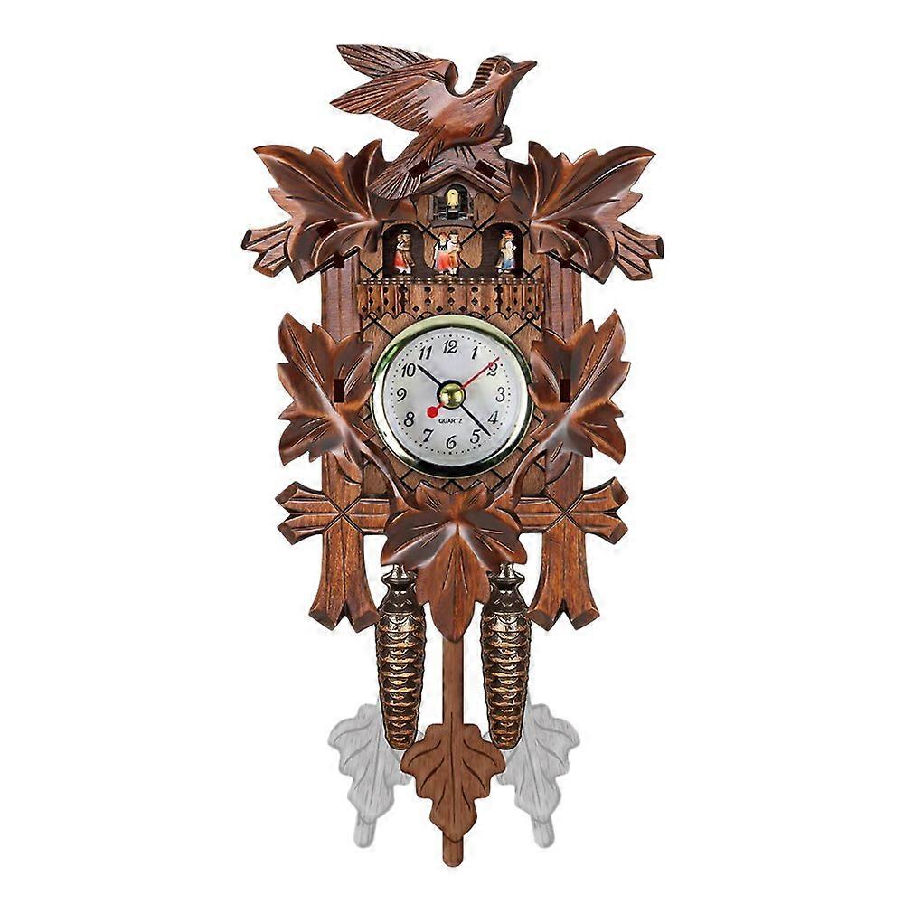 Cuckoo Wall Clock Wood Bird Design For Home Cafe Restaurant Style 3 Model Swing Pendulum