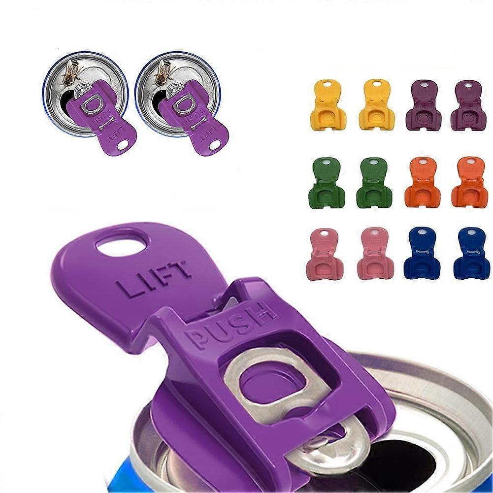 Manual Can Opener 12Pack, EasyTab Colorful Opener For Soda, Beer, Coke, Beverage Can Cap, Drink Cap From Bugs Bees