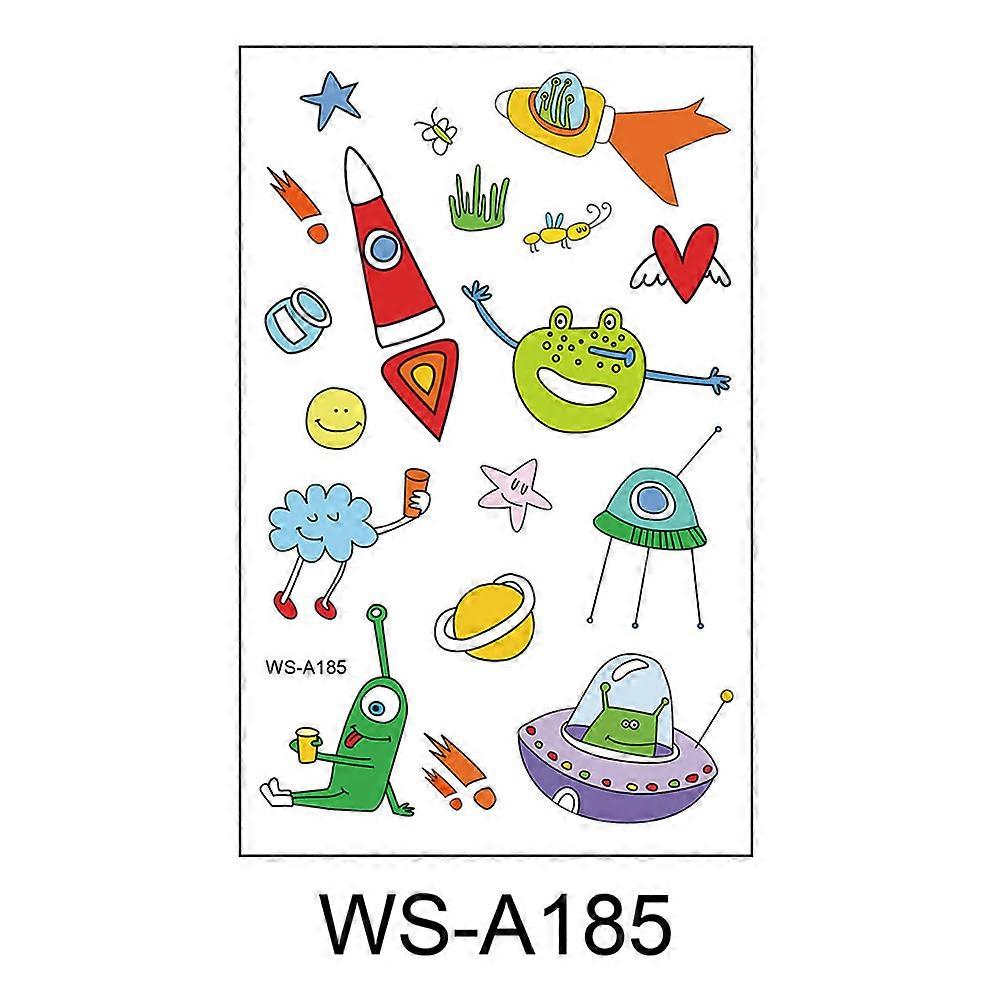 Waterproof Cartoon Sticker Temporary for Kids 20 Sheets Assorted Color