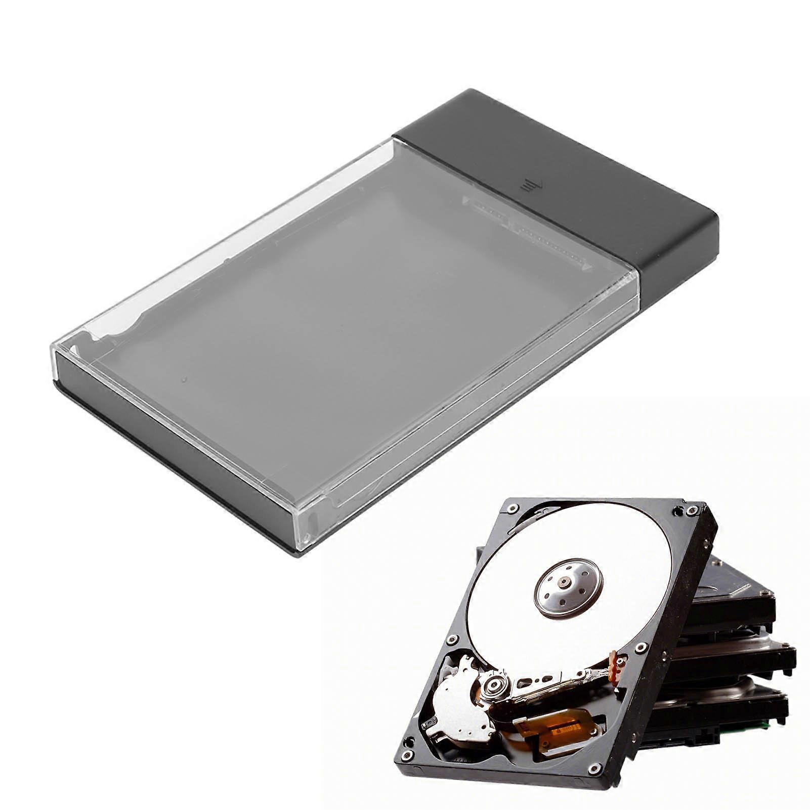 2.5in Transparent USB3.0 Hard Drive Enclosure, 2TB, Black