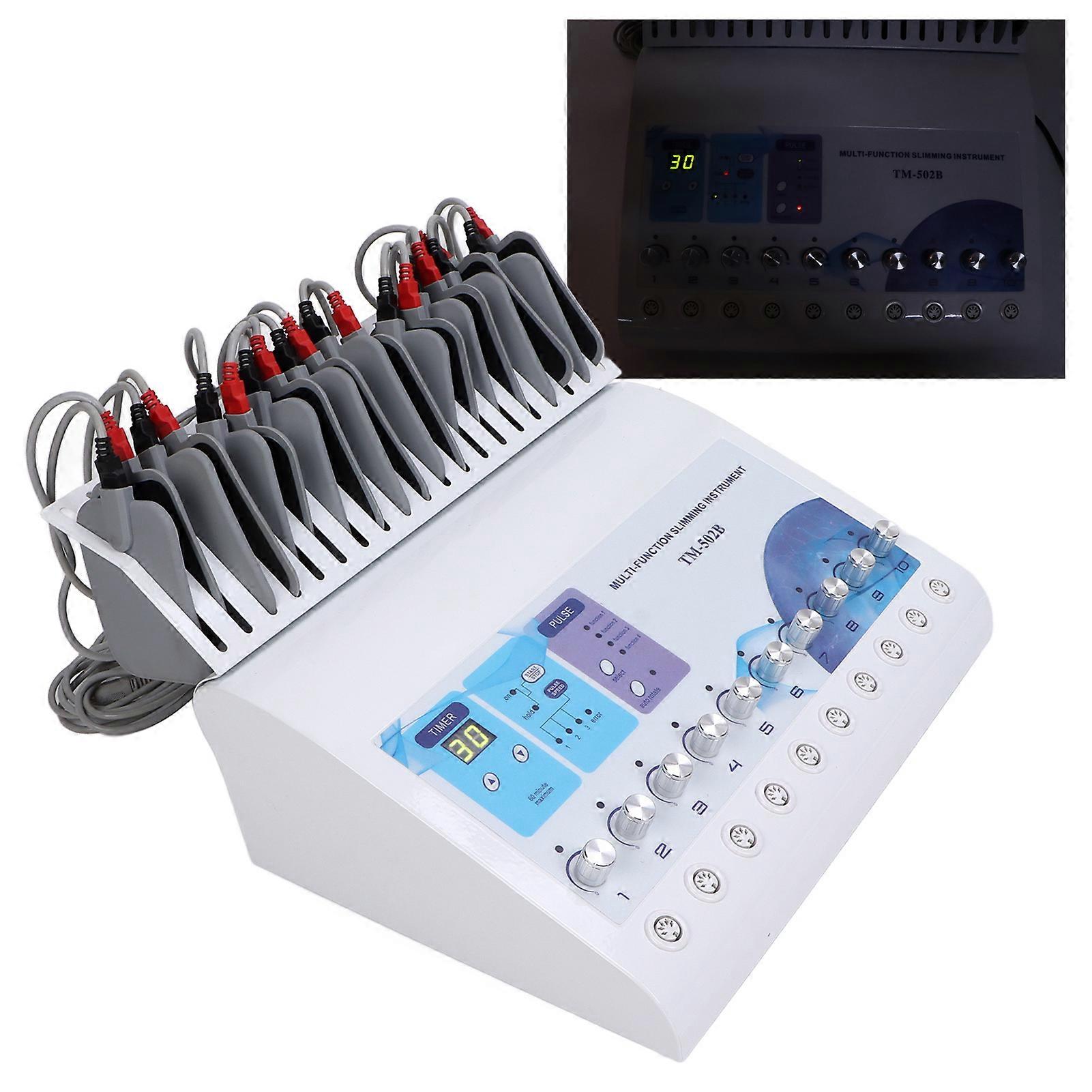 Stimulateur musculaire à plaque d’électrode EMS avec chauffage infrarouge 100-240V UK Plug