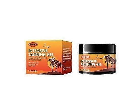 Intensive Self Tanning Gel Cream | 140g Natural Tanning Accelerator | for Sunbeds & Outdoor Sun | Rapid Dark Tan | All Skin Types