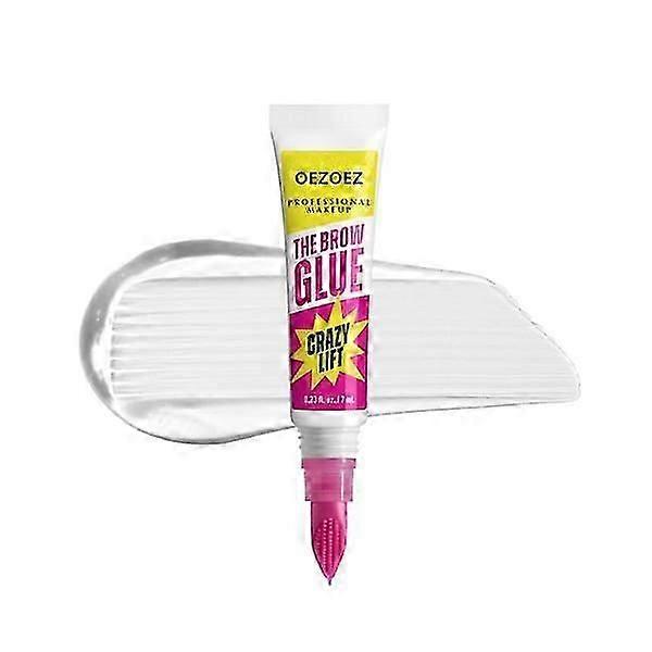 The Brow Glue Crazy Lift ، جل تصفيح الحواجب مع ثبات قوي لمدة 16 ساعة - Waterproog & Sweatproof Clear Eyebrow Gel - 7 مل جل حواجب طويل الأمد ل Fla