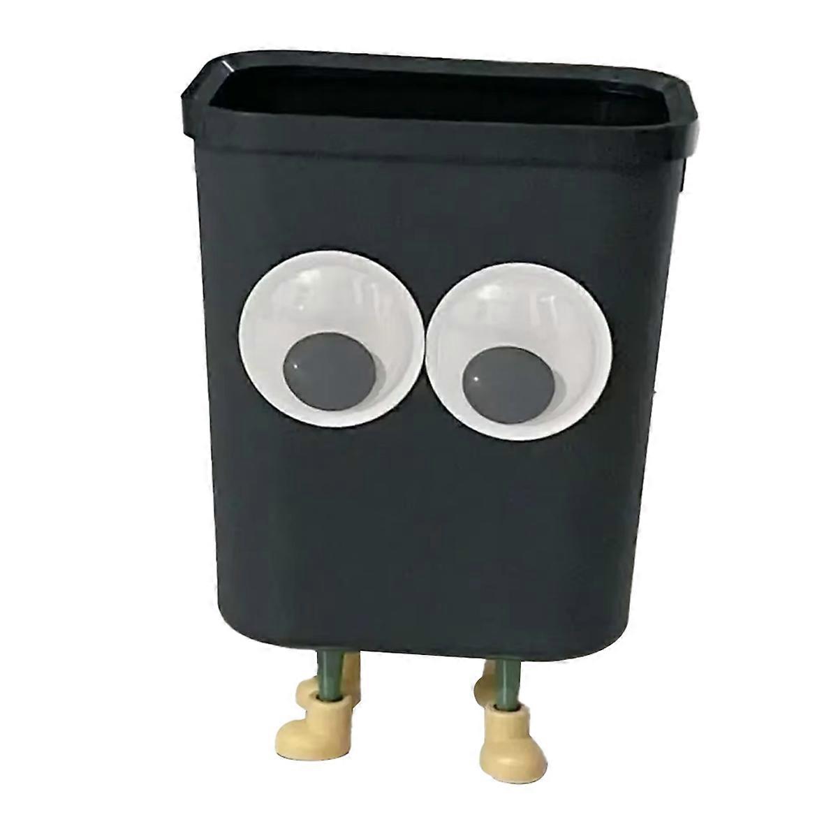 Funny Big Eyes Trash Can with Feet for Home Office Rubbish Bin Bathroom Garbage Container Waste Bucket Kitchen Dustbin