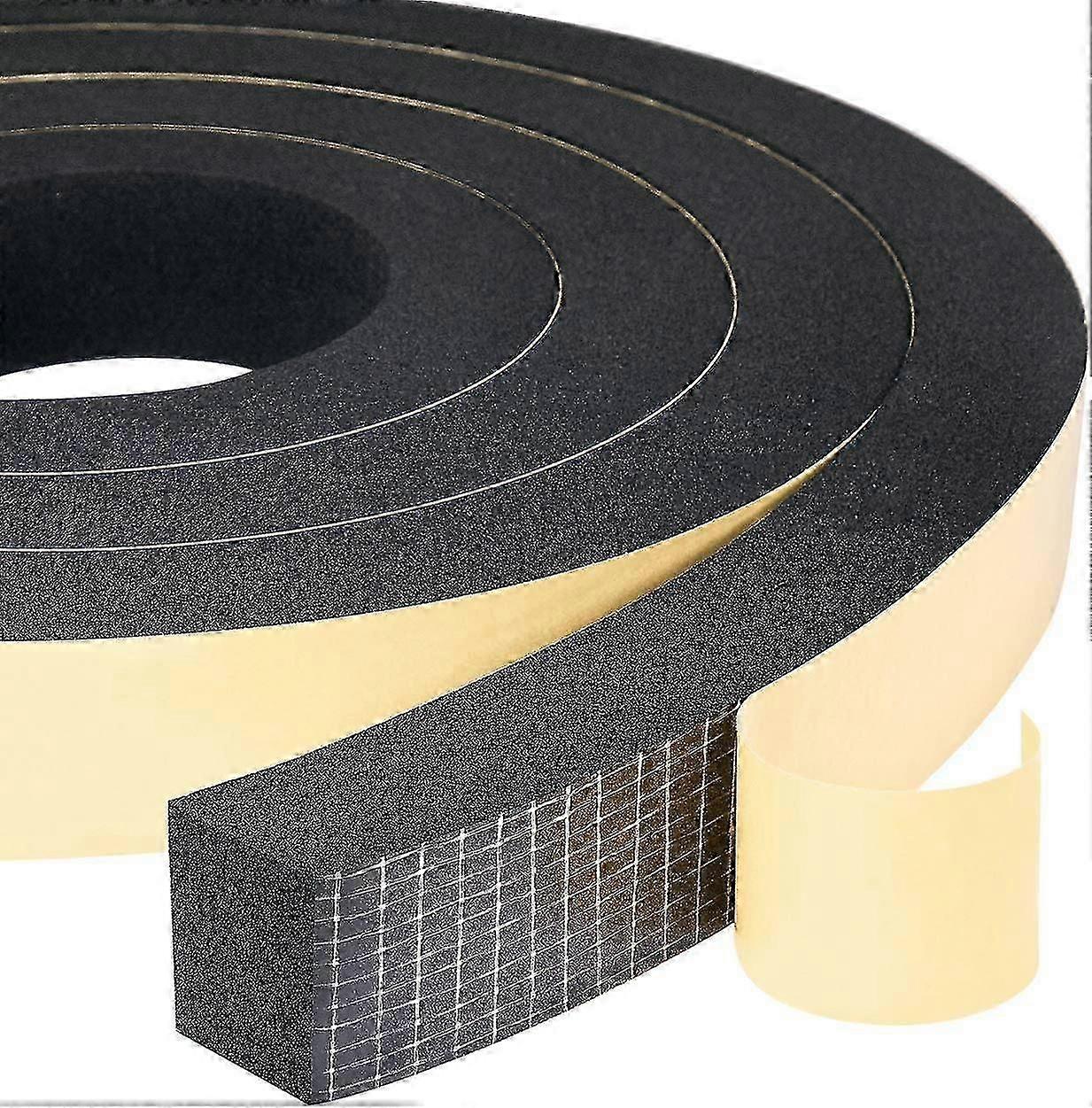 Λωρίδα φλάντζας αφρού 2 ρολά 25mm πλάτος x 20mm ύψος x 4m μήκος στεγανοποίηση αδιάβροχη αντικραδασμική αντισύγκρουση για έργα DIY
