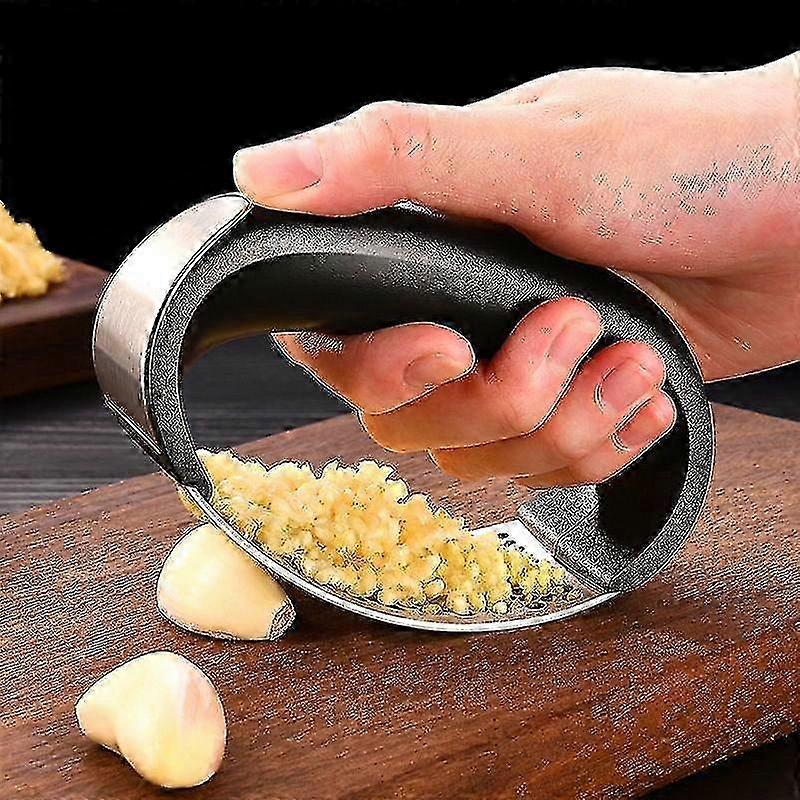 Manual Stainless Steel Garlic Press with Cutting Function for Kitchen Tools & Gadgets
