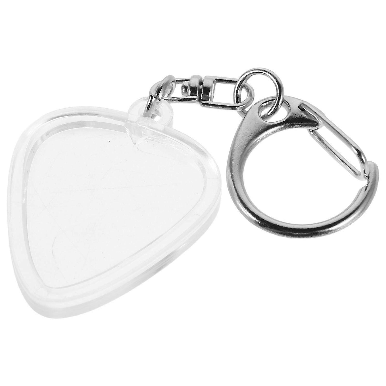 2pcs Clear Guitar Pick Holder Case With Keychain Portable Plectrum Storage Box For Acoustic Guitar Picks Plectrum Fob Cases For Musical Instruments Pl