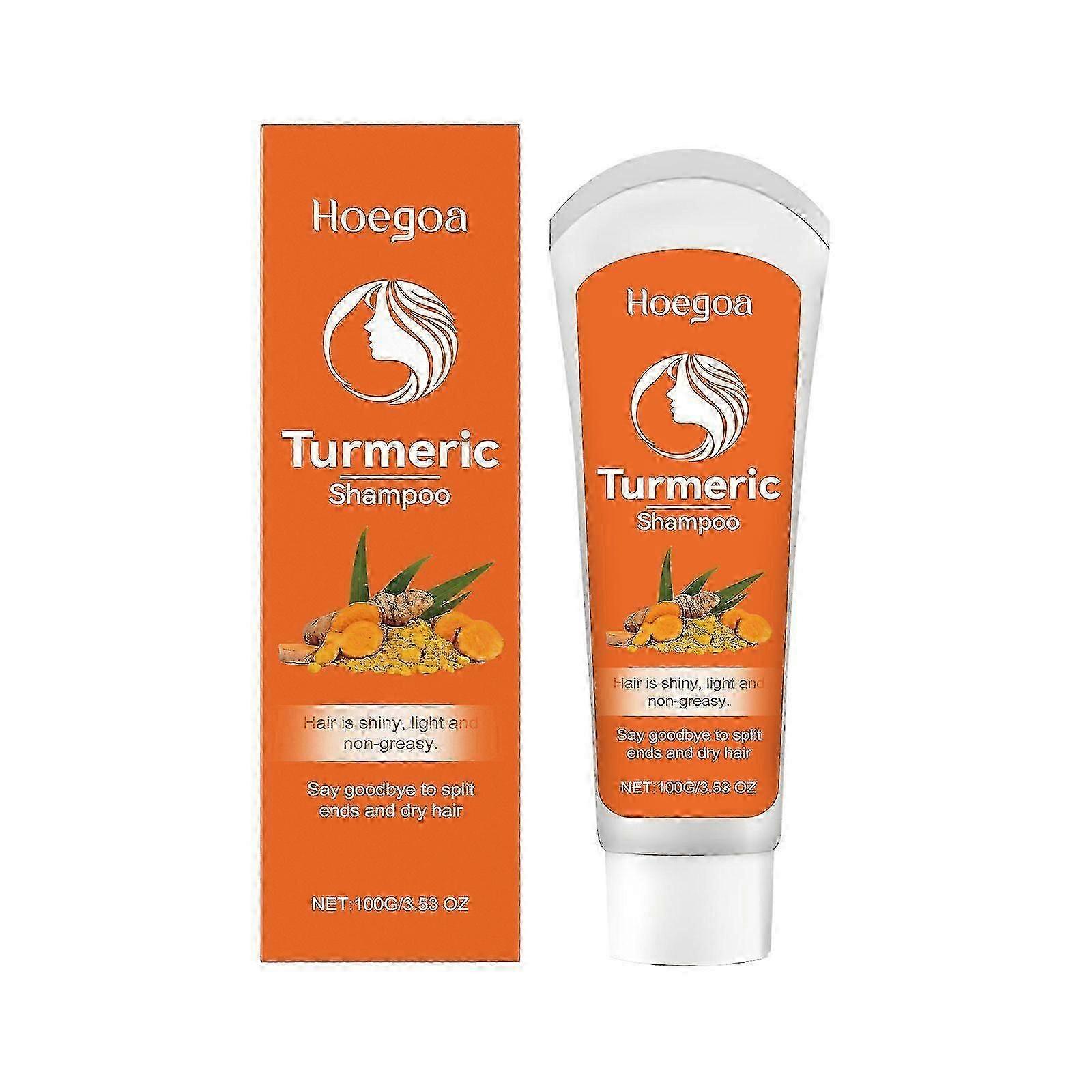 2025 Turmeric Shampoo Cleansing scalp moisturizing moisturizing soft dry frizz smooth repair shampoo