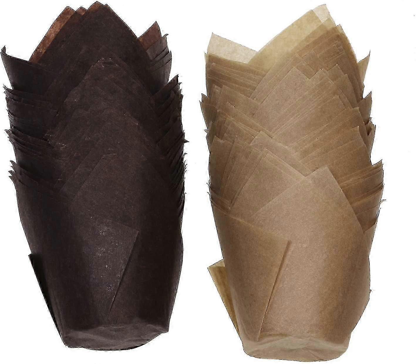 كب كيك بطانة، 100pcs ميني توليب كب كيك بطانات ورقة الكعك الخبز كأس بطانة عموم