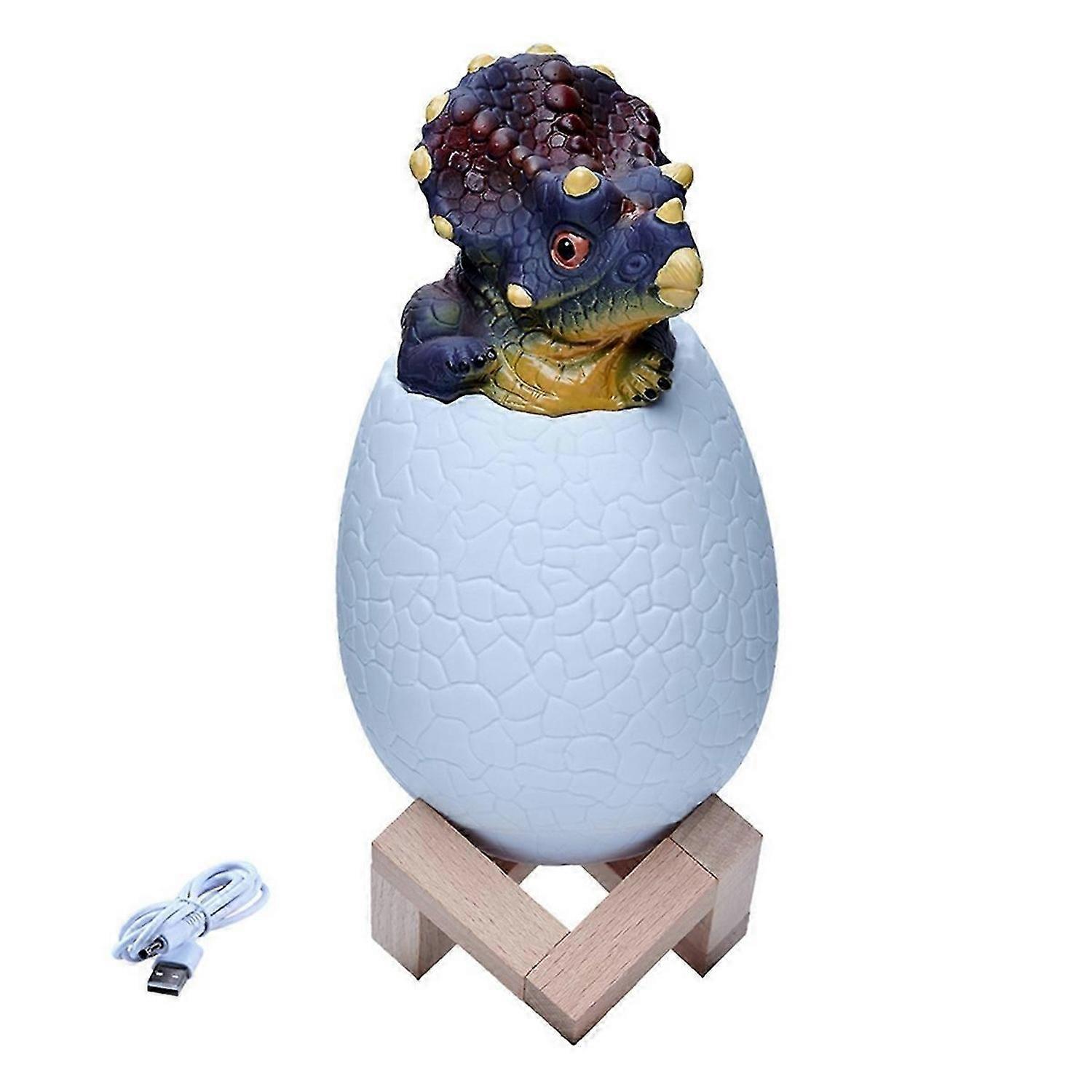 3D Night Light Triceratopses Egg Desk Lamp