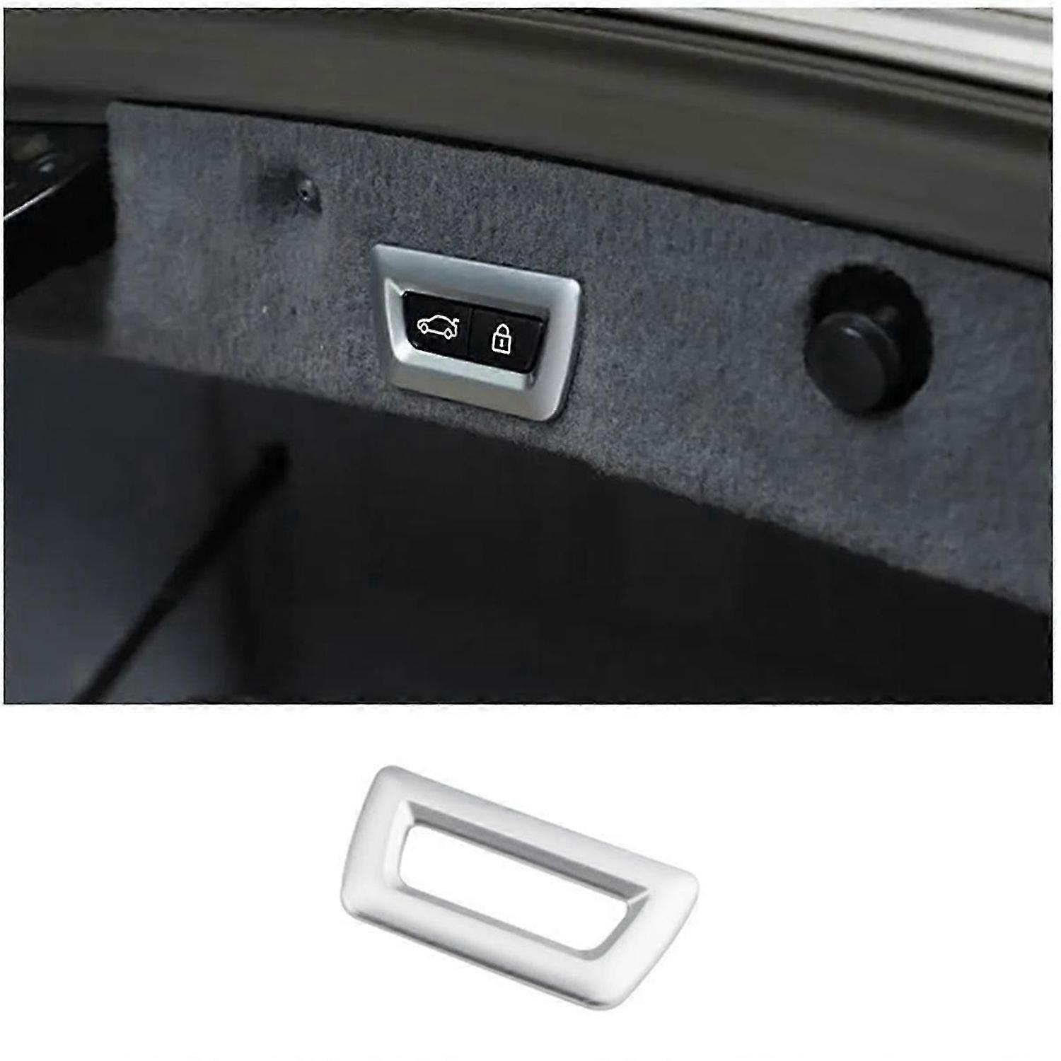 For X1 F48 X3 F25 X4 F26 X5 F15 3 Series F30 F34 F36 F10 G30 Tail Door Button Cover Trim Accessories, Silver