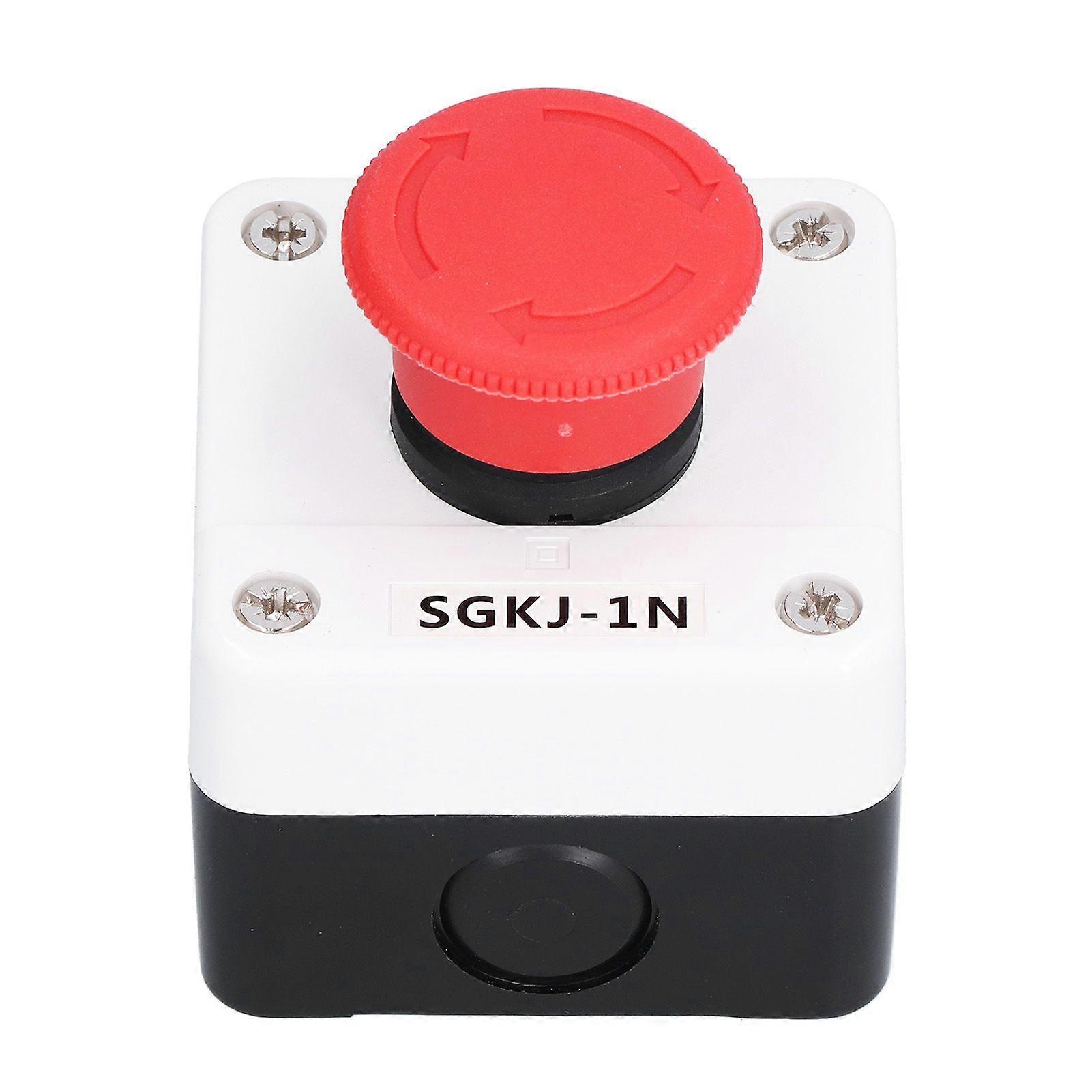 SGKJ1N Emergency Stop Push Button Switch Station Waterproof Mushroom Push Button Switch for Automatic Control Circuits