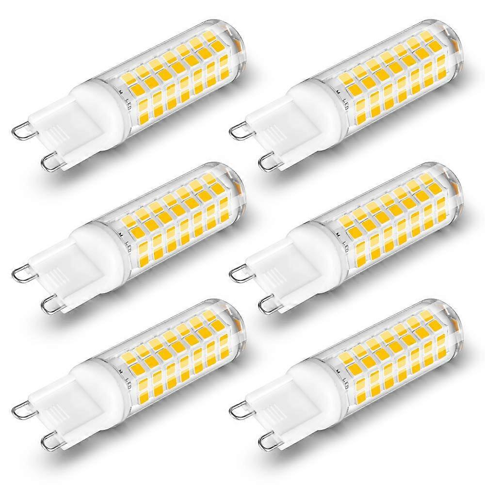 G9 7W Dimmable LED Bulbs 2700K Warm White 600LM 60W Halogen Replacement 220240V 360 Deg No Flicker No Strobe 6Pack