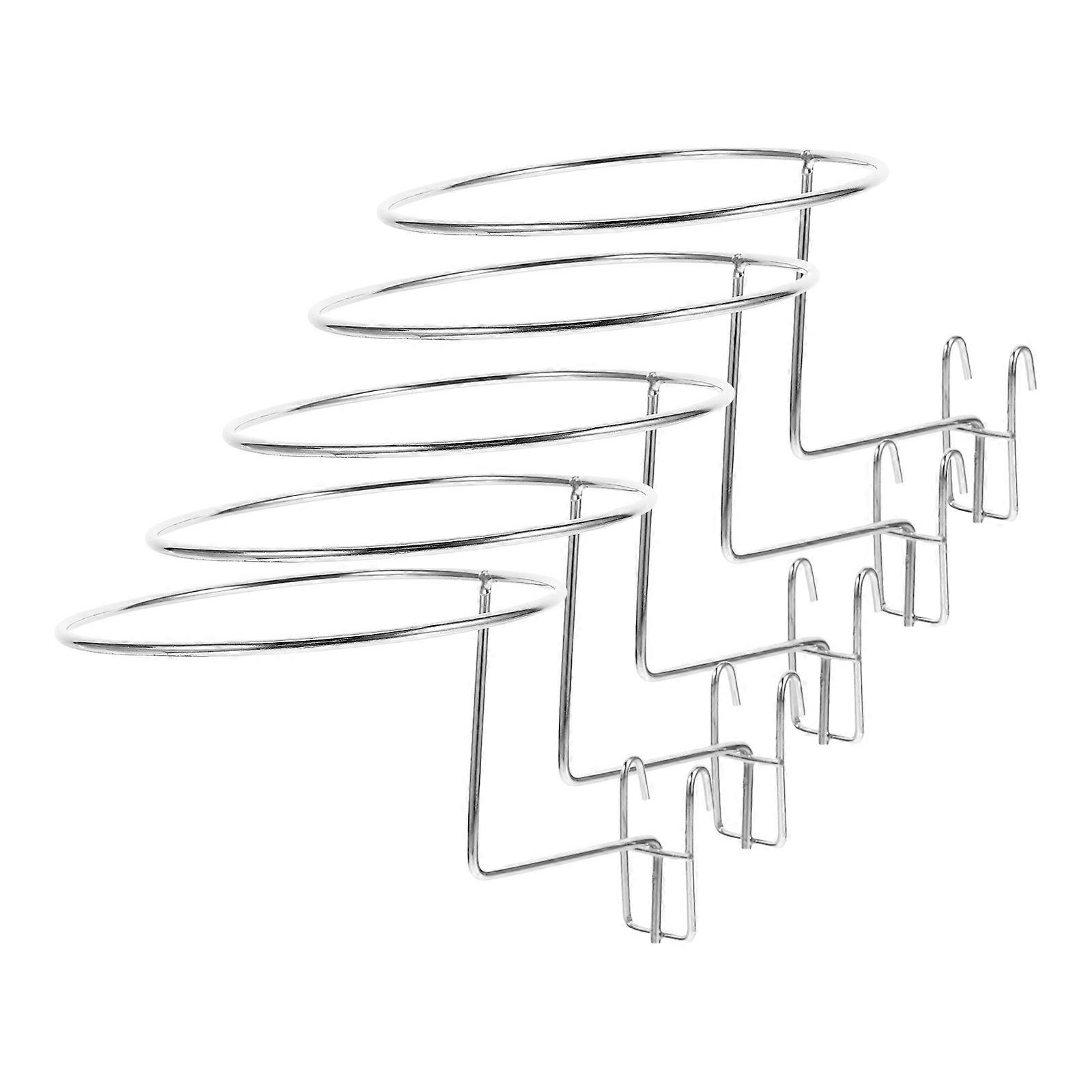 Silver Wall Mounted Hat Holder Ball Display Holder for Storage 5Pcs