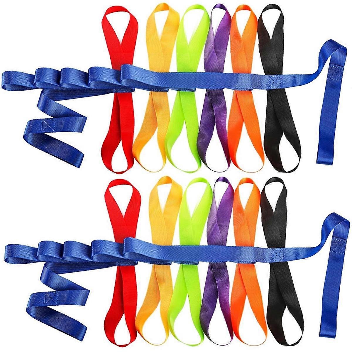 2 Pack Children'S Safety Walking Ropes with 12 Colorful Each Handles, Outdoor Daycare Rope for Pres