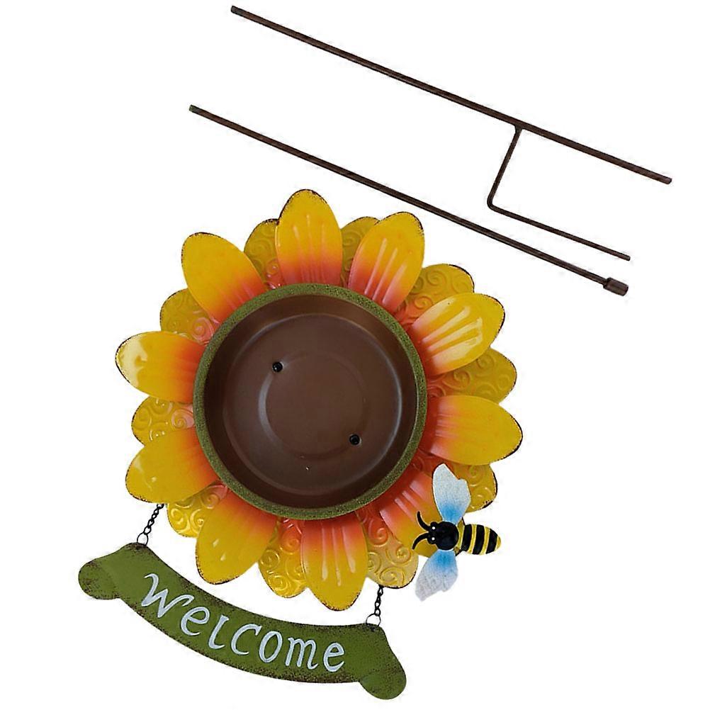 Stake Decor Sunflower Bird Feeder for Outdoor Use