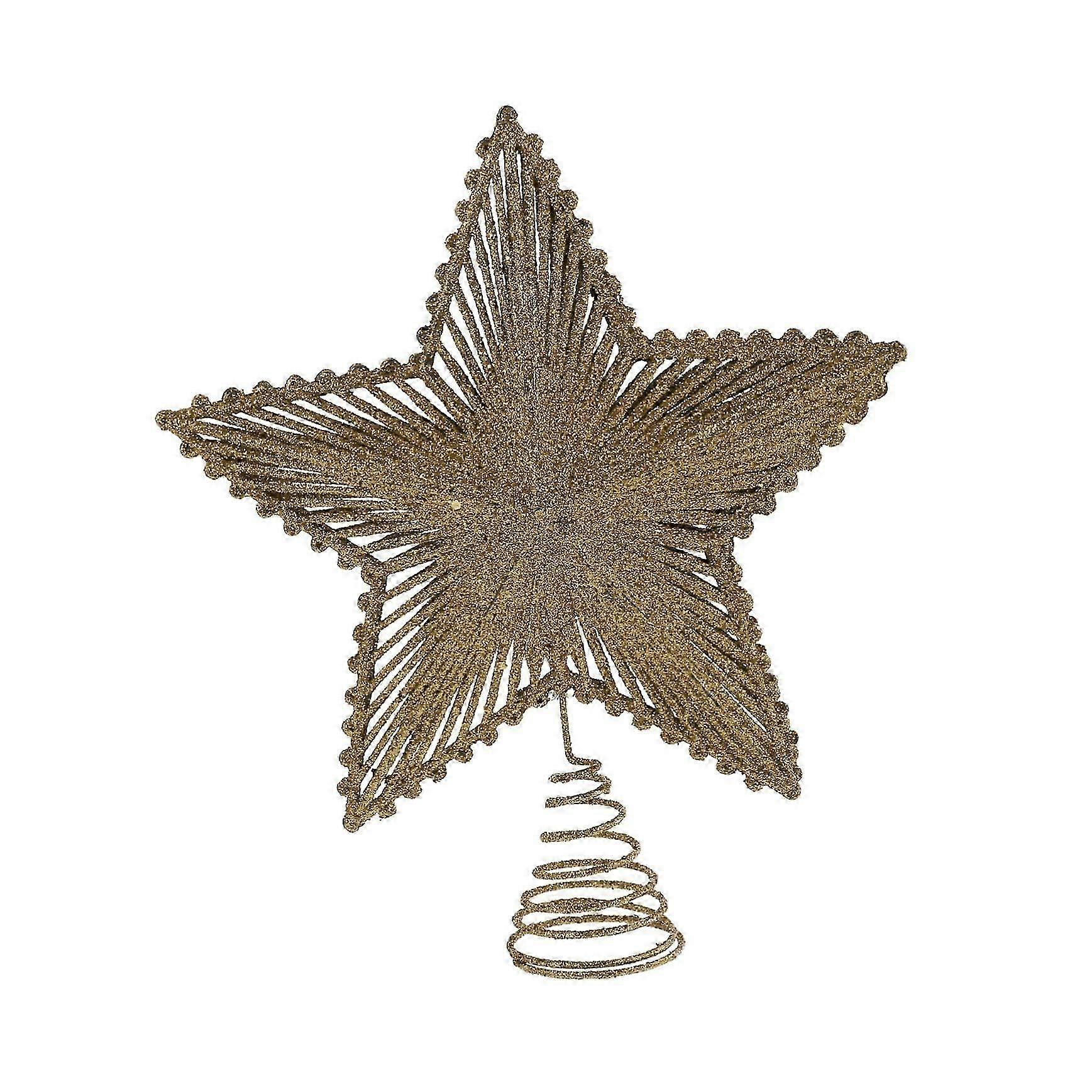 Rustic Gold Christmas Tree Topper Elegant Star for Festive Decor for Your Christmas Tree and as a Stylish Holiday Ornament