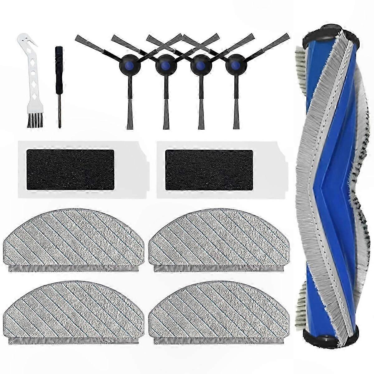 Replacement Parts for Robotic Vacuum Cleaner - 13Pcs Side Brush and Roller Set for Various Models