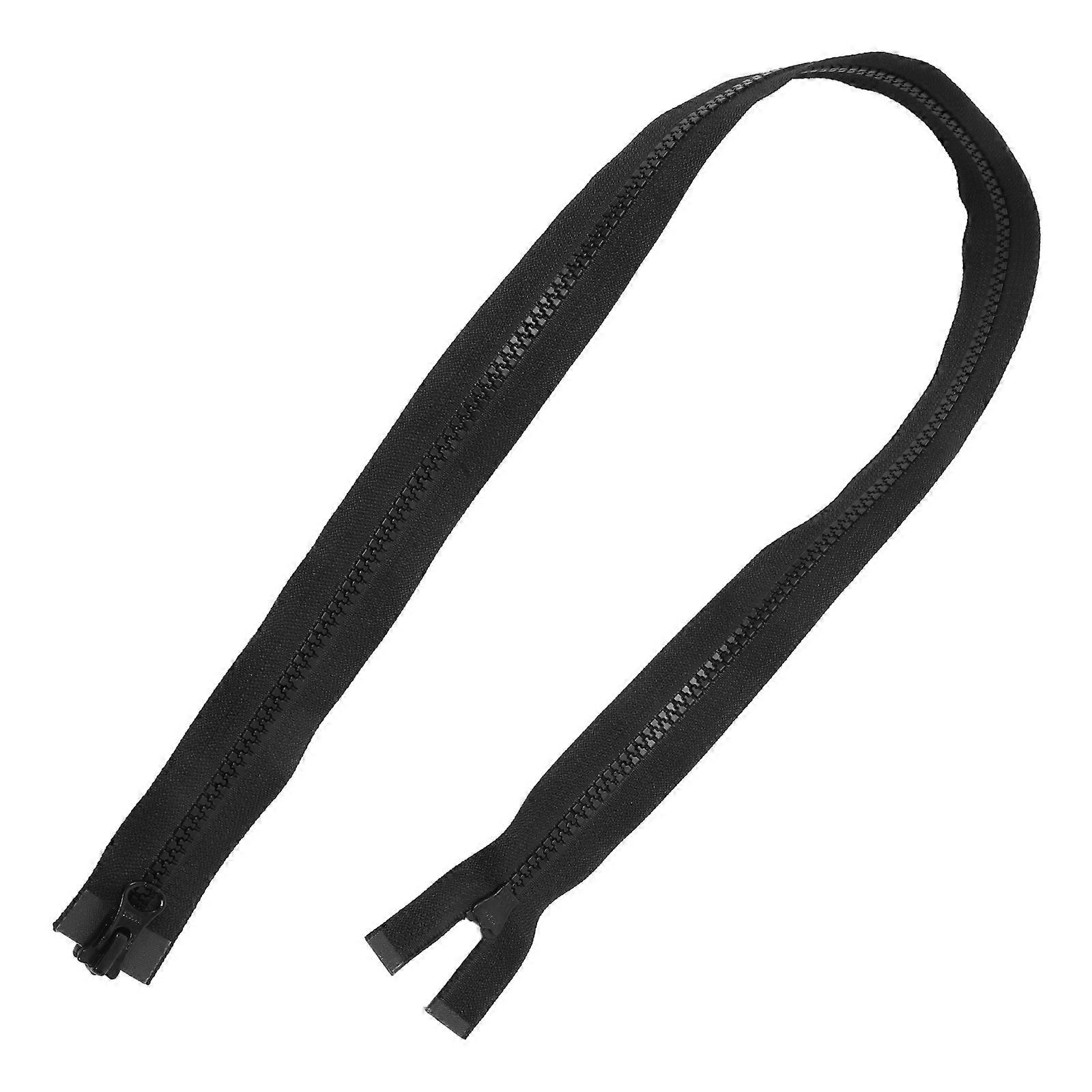 Robust Black Resin Zipper For Clothing Construction And DIY Projects 70cm x 3cm x 1cm Precision Engineered Glue Teeth 1Set