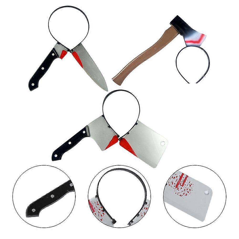 Halloween Cutter Props Head Piercing Cutter for Party Decor 3Pcs Set