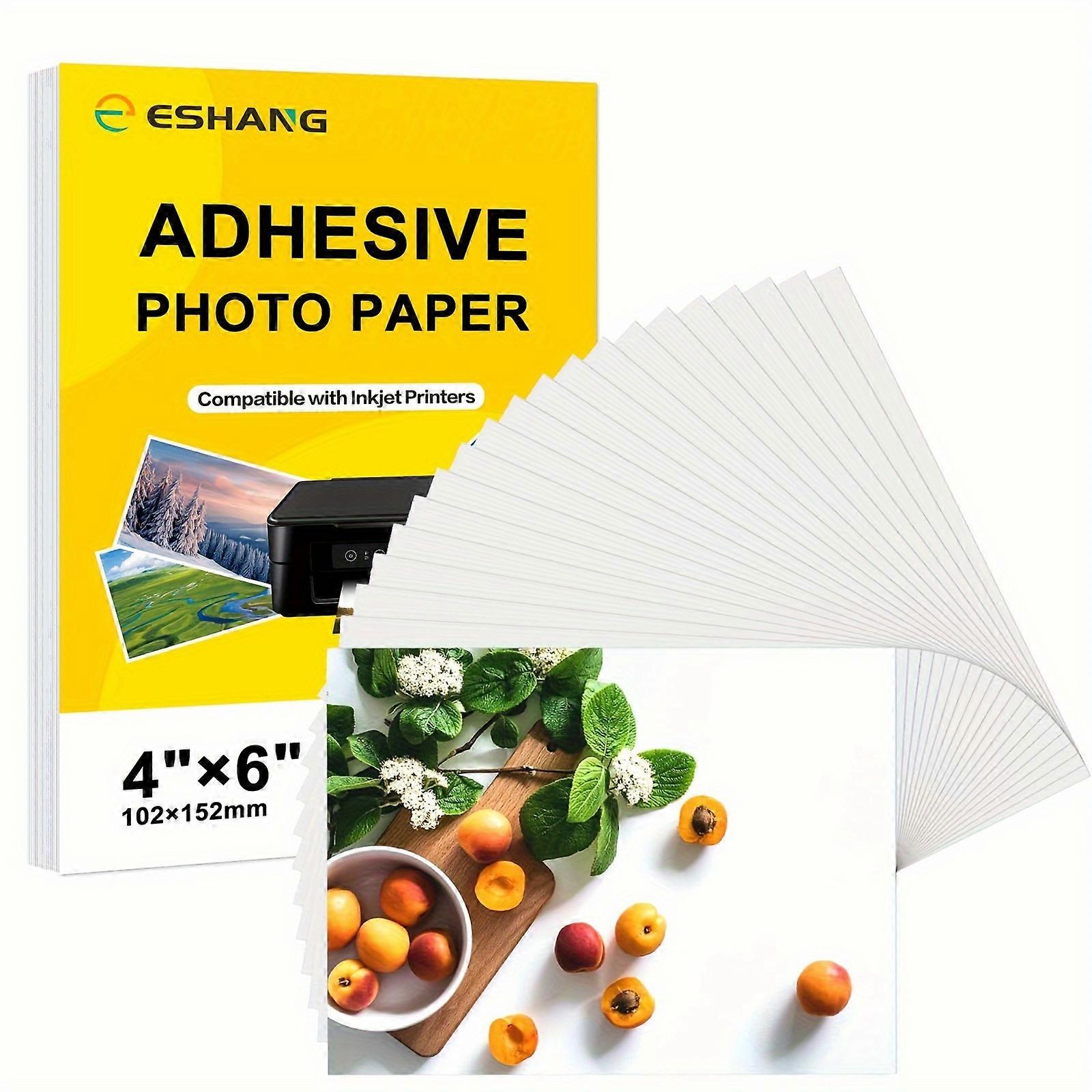 100 Sheets 4R 4×6 Inch 135gsm High Glossy Photo Paper Self Adhesive Sticker For Inkjet Printer