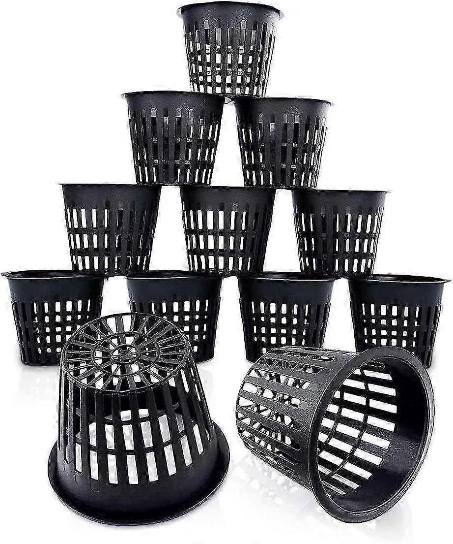 Reusable Plastic Hydroponic Baskets for Aquatic Plants, 12pcs