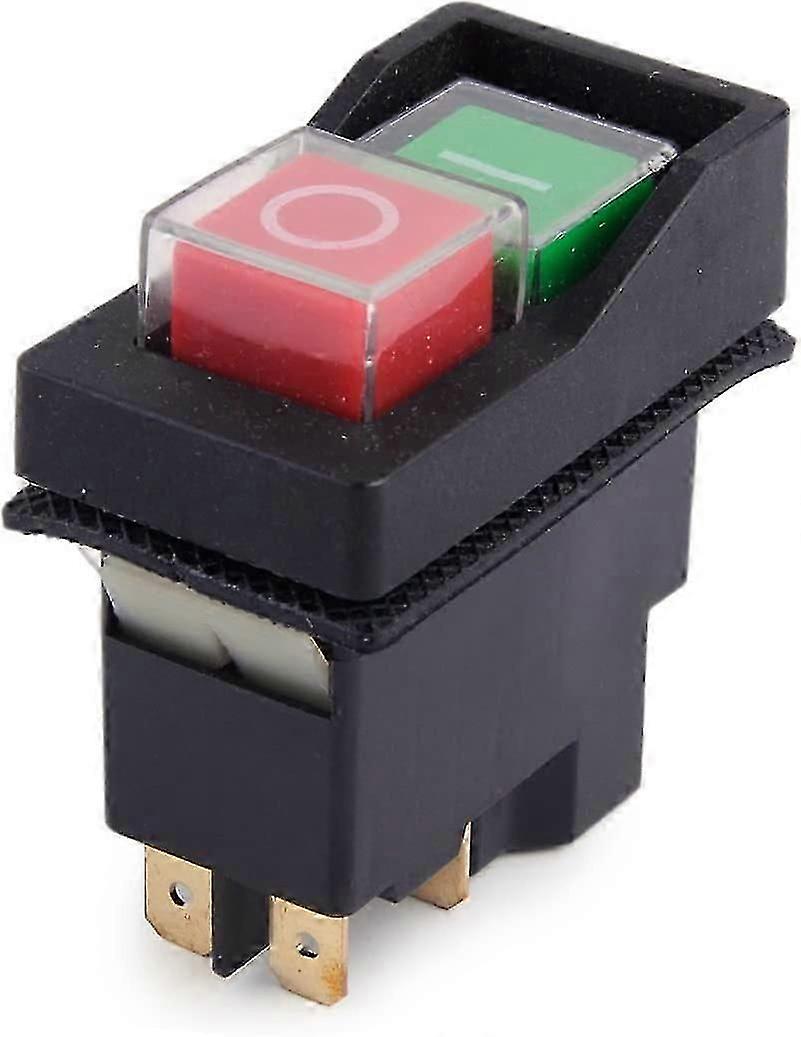 250V IP55 KJD17 KLD28 4 Pin Start Stop On Volt 2BTN Power Off Switch Suitable for Workshop Machinery (Delivered by )