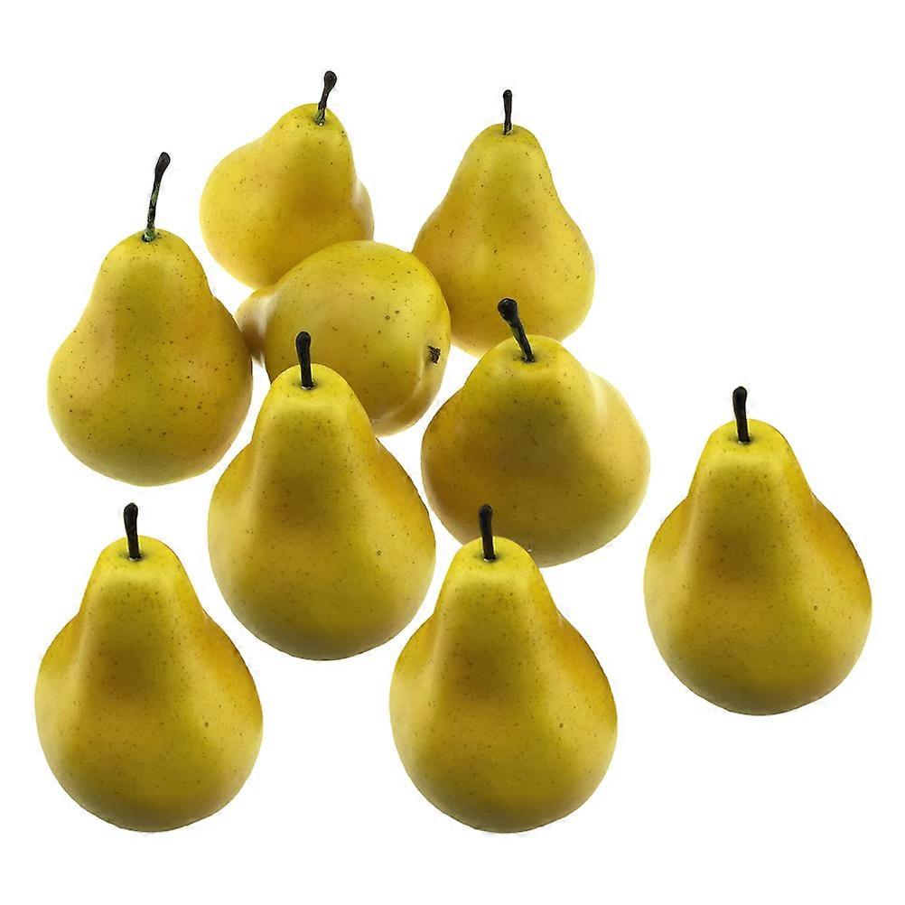 Artificial Yellow Pear Decorative Plastic Fruit for Photography 45Pcs