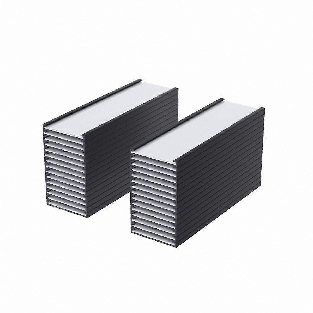 50-Pack Magnetic Label Holders with Clear Plastic Cover, C-Channel Design for Data Cards and Labels