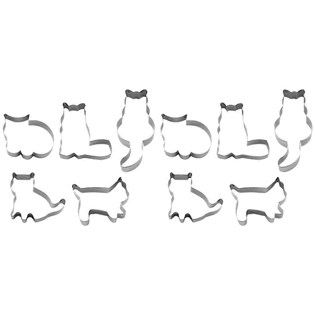 Cat Shaped Aluminium Baking Cake Mould Cookie Cutter Mold
