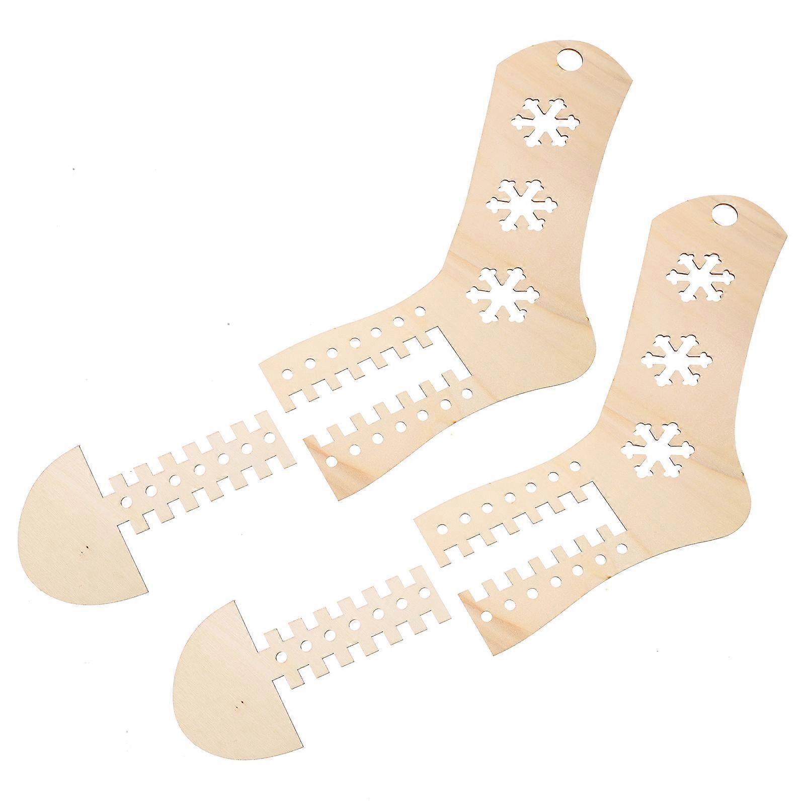 DIY Wooden Sock Blockers Sock Blockers for Crochet 6Pcs