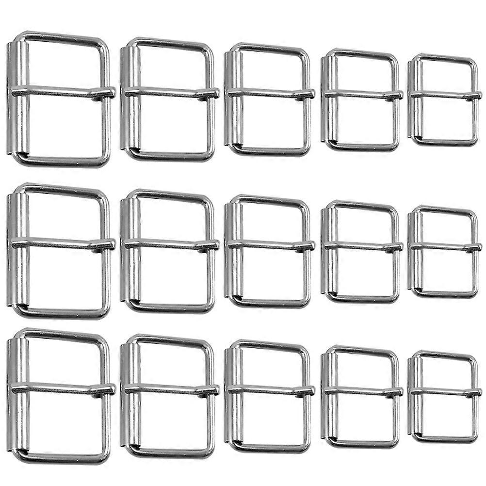 Silver Metal Roller Buckles for DIY Use Multi-Purpose Pin Buckles 100Pcs