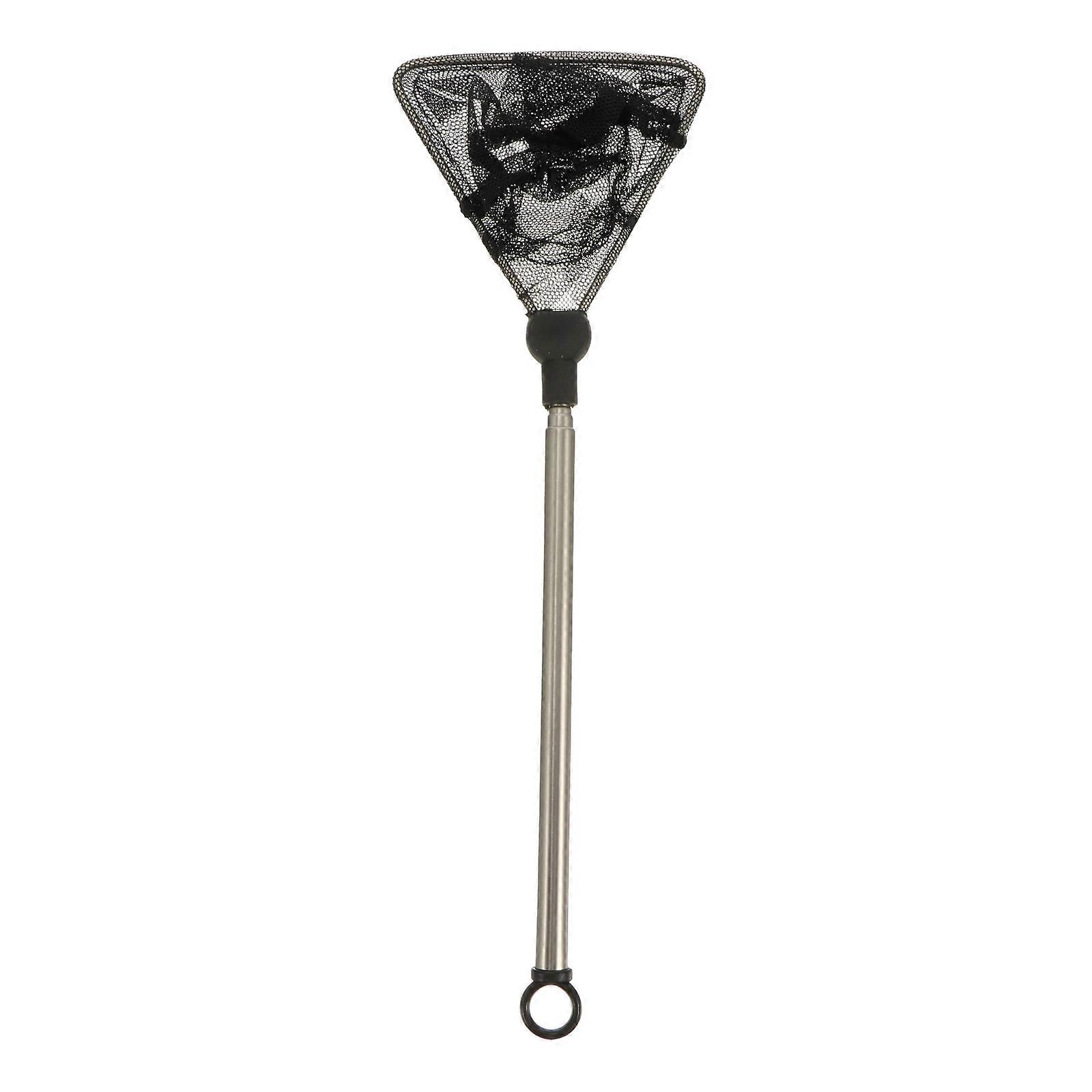 Extendable Fish Net Stainless Steel Handle for 2Pcs Aquarium Maintenance