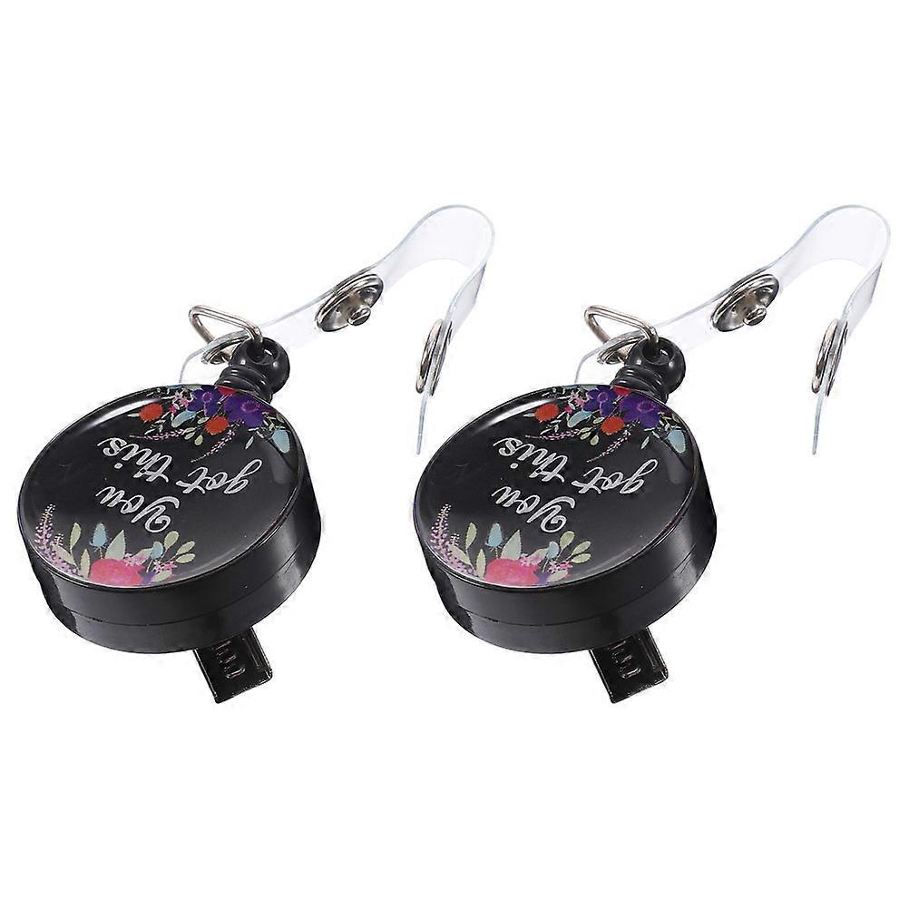 Retractable Badge Reels 6 Pcs Cute Badge Holder Clips For Professionals At Workplace ABS Material