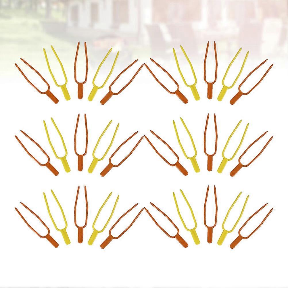 Vine Plant Clips 400 Pcs Assorted Color Plant Fixing Forks Gardening Use for Strawberry Vines and Stolon Plants with High Toughness