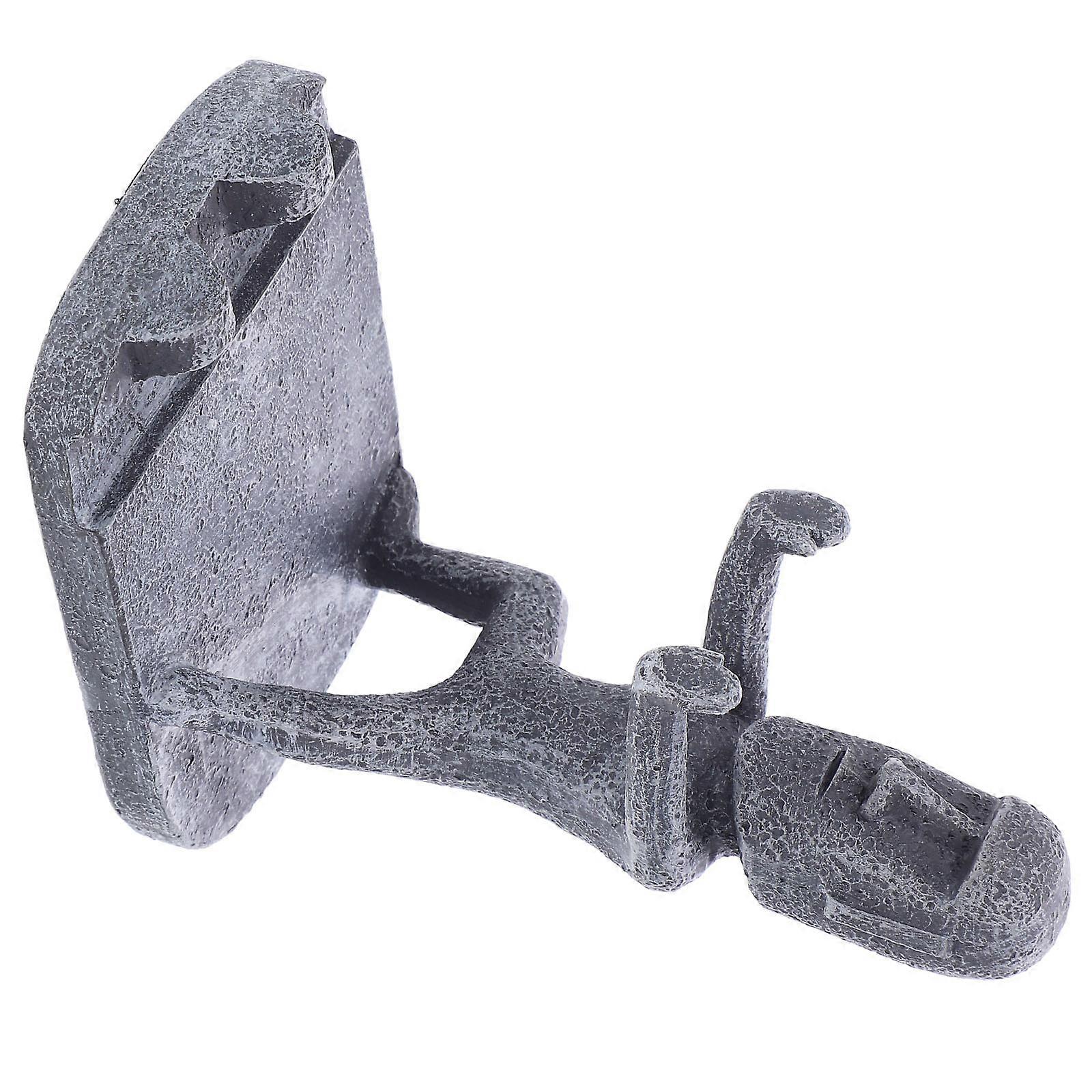 2Pcs Moai Cellphone Holder Resin Stand for Supporting Use Dark Grey Color