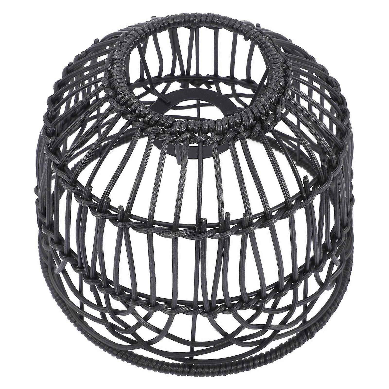 Decorative Rattan Lampshade Woven Hanging Lamp Shade Chandelier 2Pcs