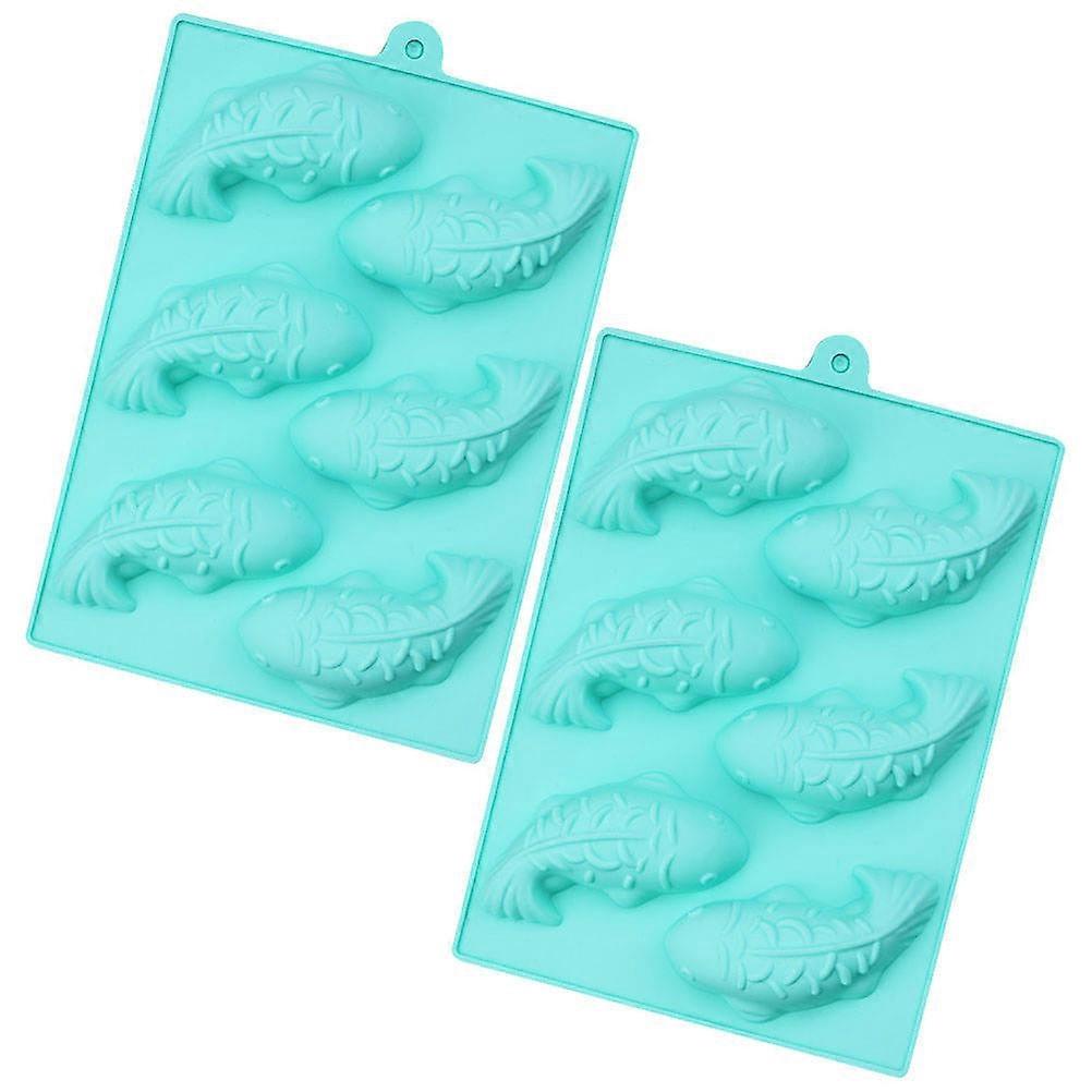 4 Pcs Rectangular Carp Cake Molds Silicone For Dessert Making And Children 9.4X6.5X1.9in Certified