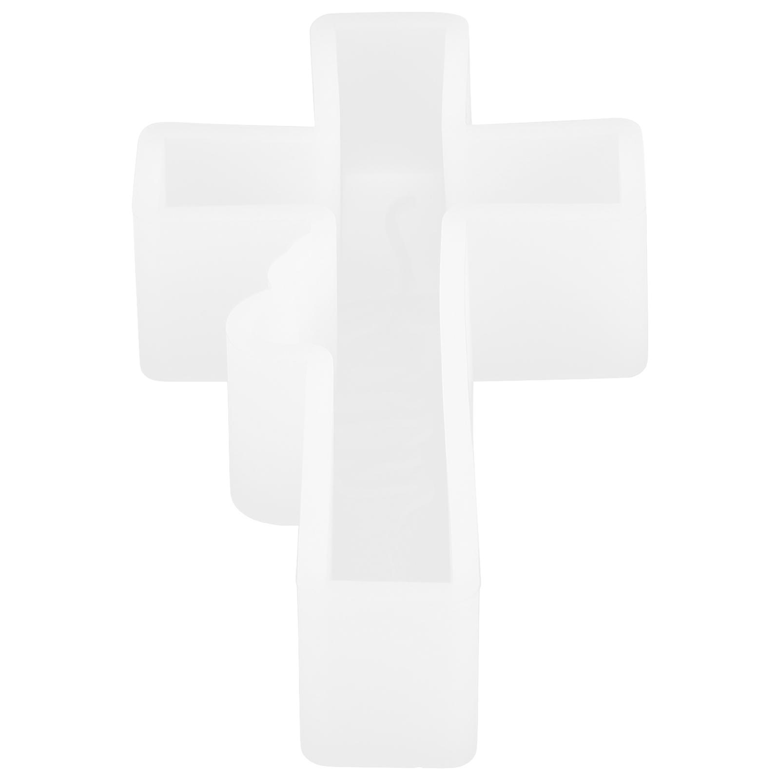 Reusable Cross DIY Mold For Casting Ornaments And Craft Enthusiasts 4Pcs White Silicone
