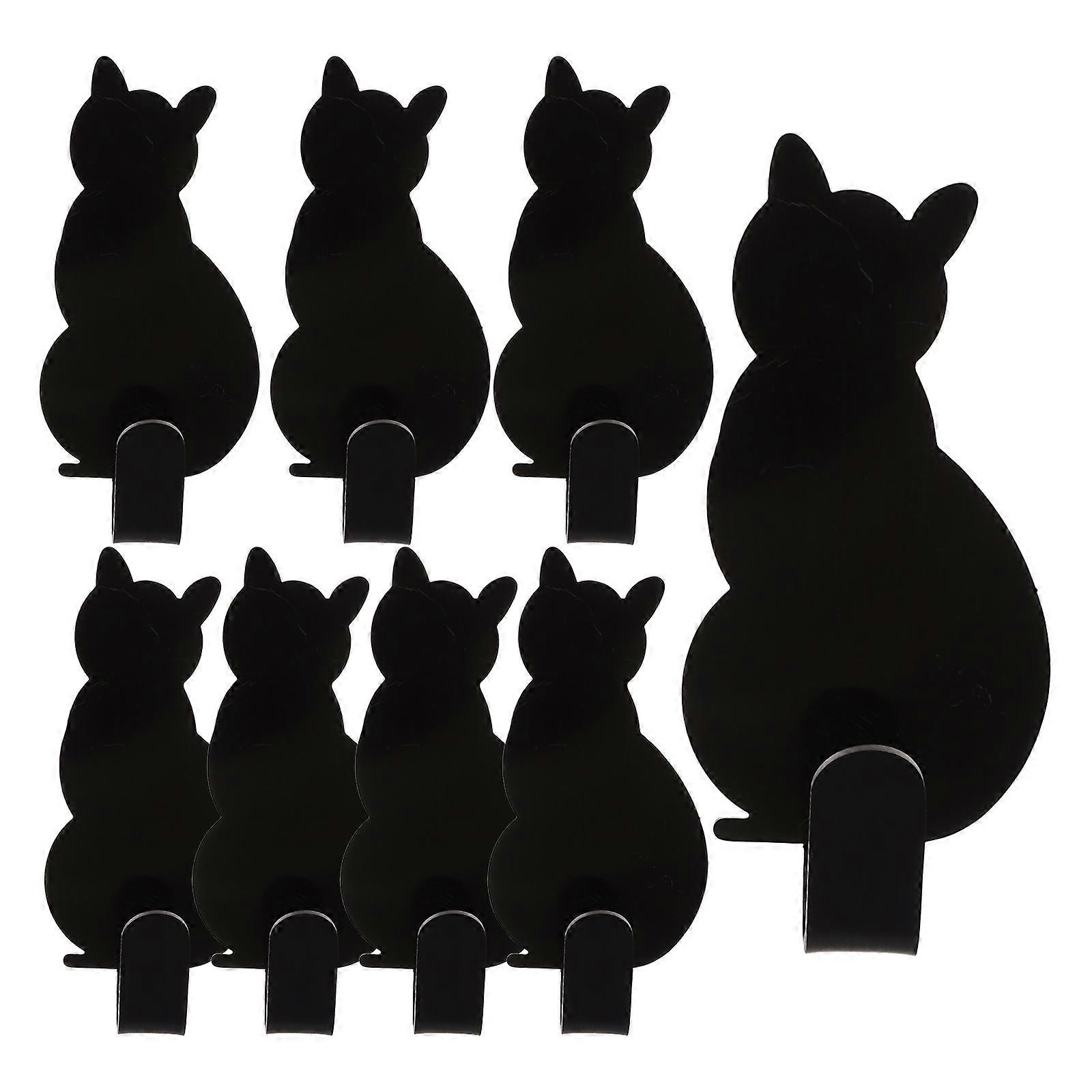 Adhesive Hooks Cat Shaped Sticky Hook for Holding 16Pcs