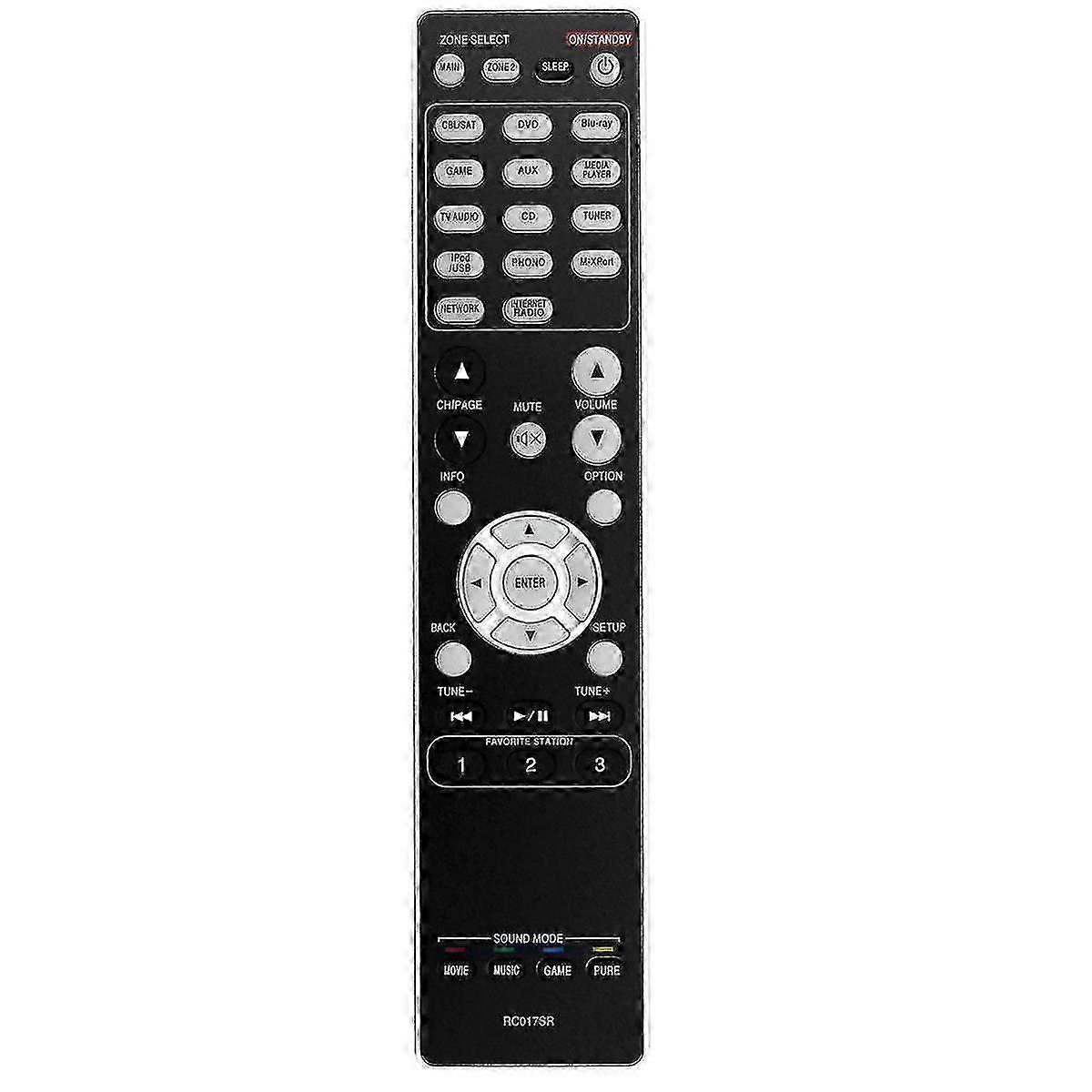 RC017SR استبدال جهاز التحكم عن بعد متوافق مع جهاز استقبال ستيريو AV استقبال المسرح المنزلي SR6007 NR1603 SR5007