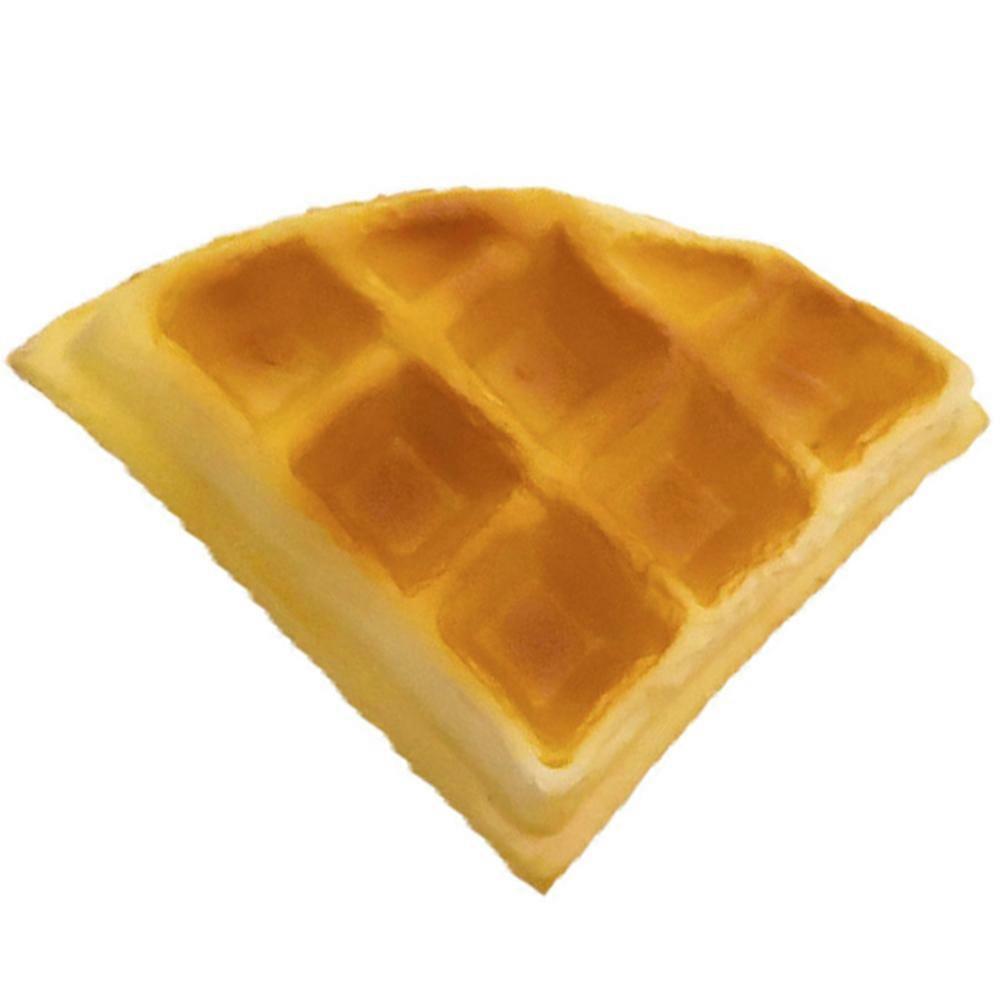 Waffle Pretend Toy for Decoration Yellow PU Material Model