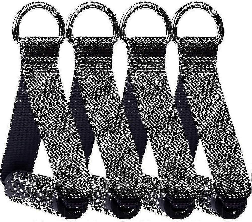 Exercise Resistance Bands Handle Cable Machine Attachments Resistance Bands(4 Pieces, Black) myi