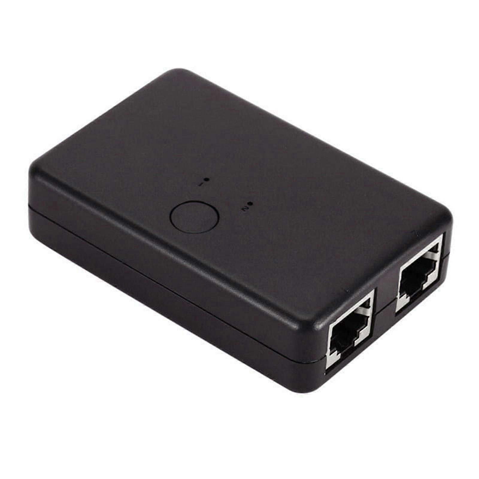 2 Port Network Switch RJ45 Switch Network Splitter Cable Extender 100Mbps Selector Power Free 2 Way Adapter Connector