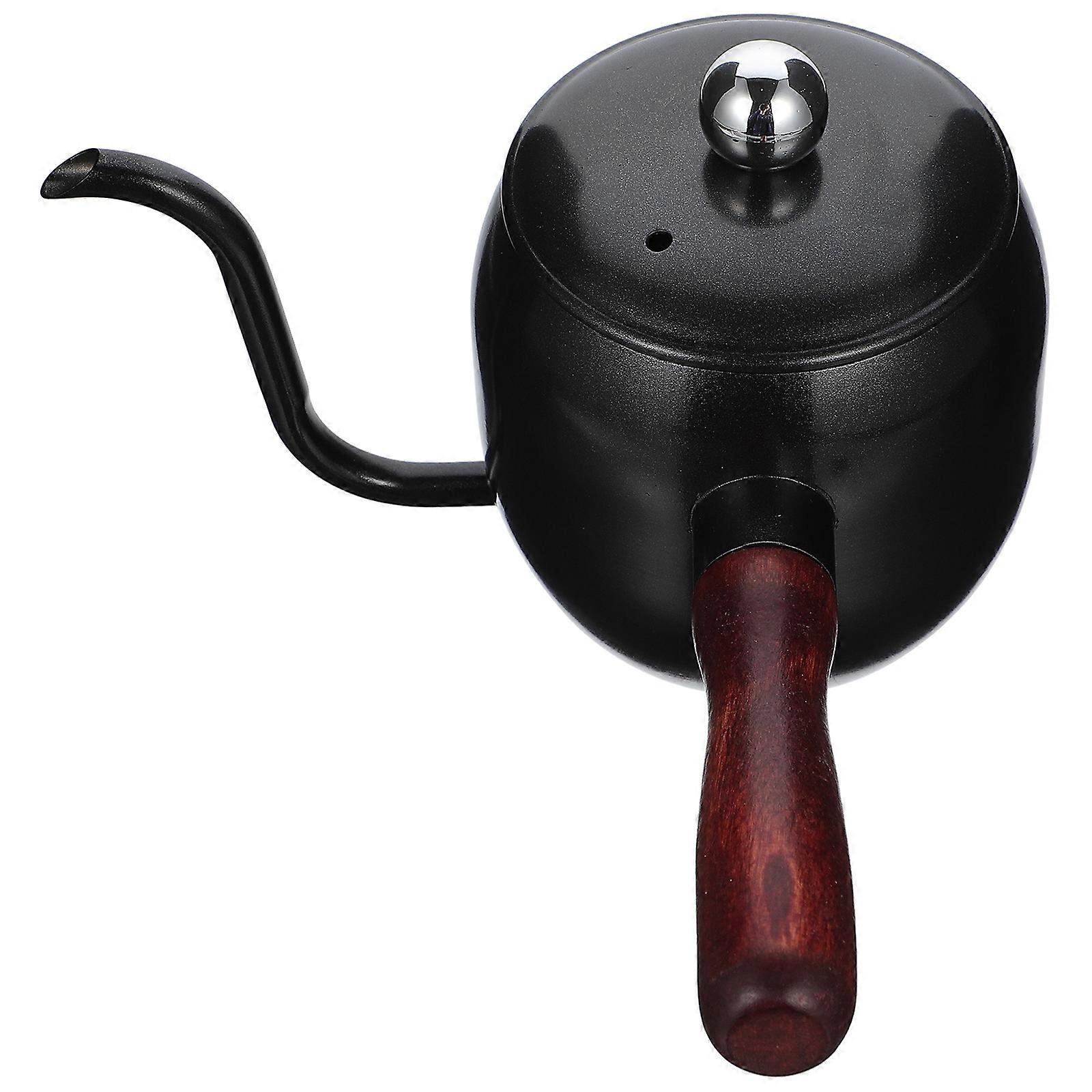 Coffee Kettle with Wooden Handle and Rustproof for Tea House 1Pc