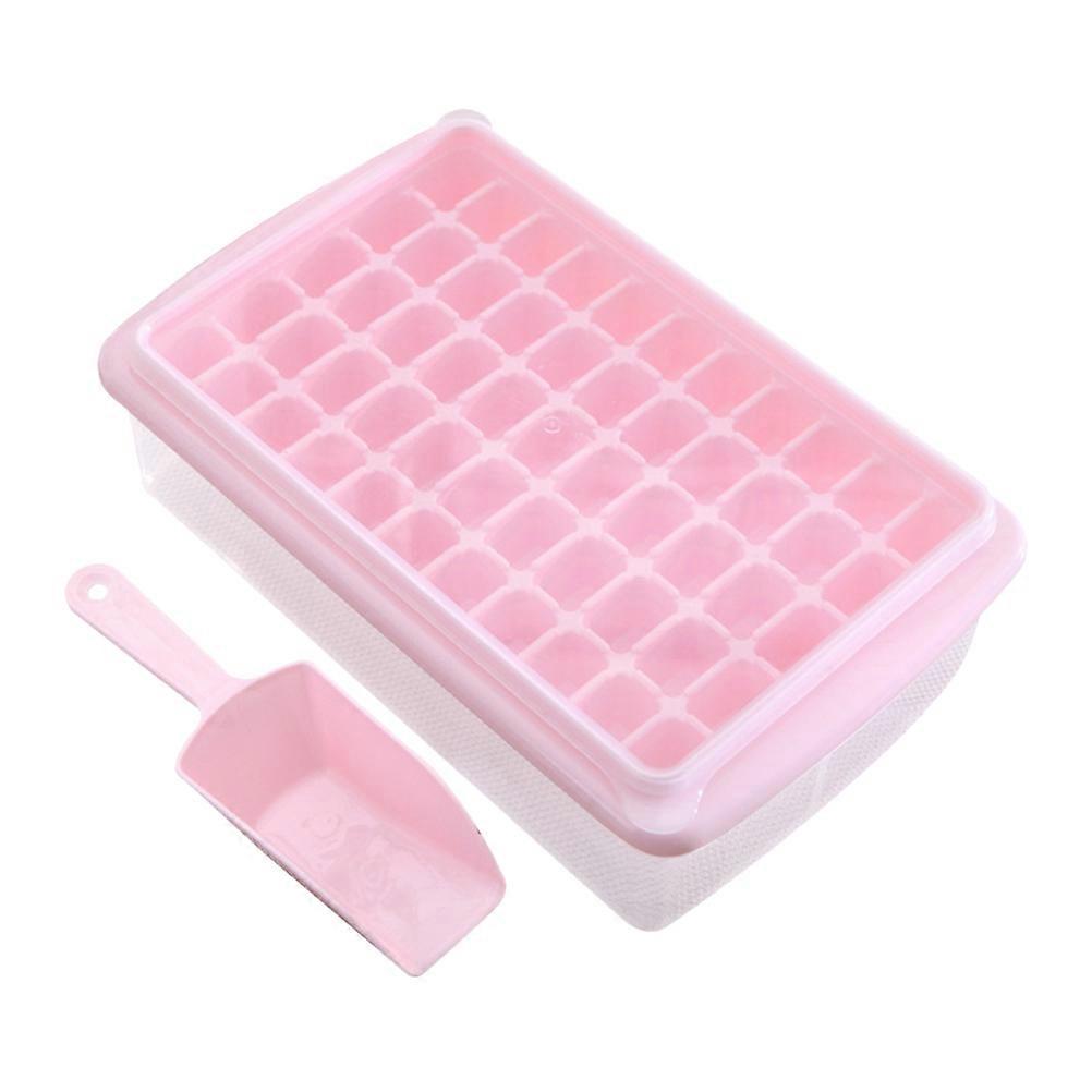 Ice Cube Tray Mold Plastic Ice Making Tool With Lid And Scoop 27X17CM For Kitchen Use 1Pack