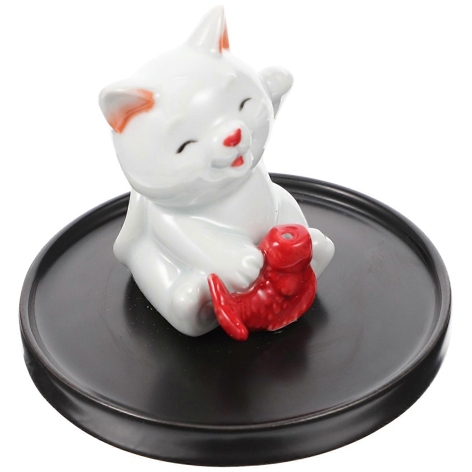 Ceramic Incense Stick Holder Set Of 4 Artistic Decorative Incense Tray For Indoor Use And Tea Time Home Accessory