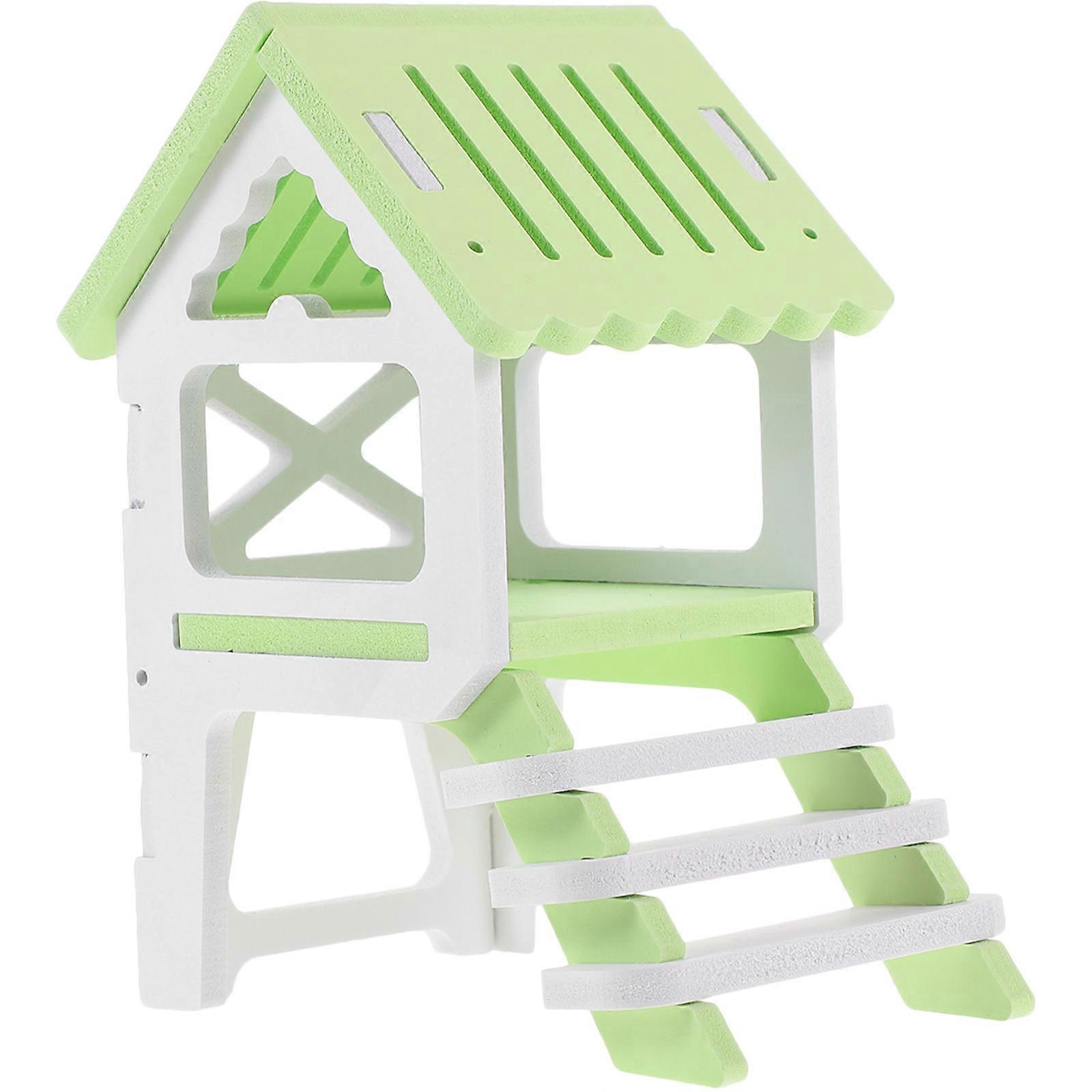 Hamster Hideout 2Pcs Simulation Attic Tower Hamster House for Small Pets