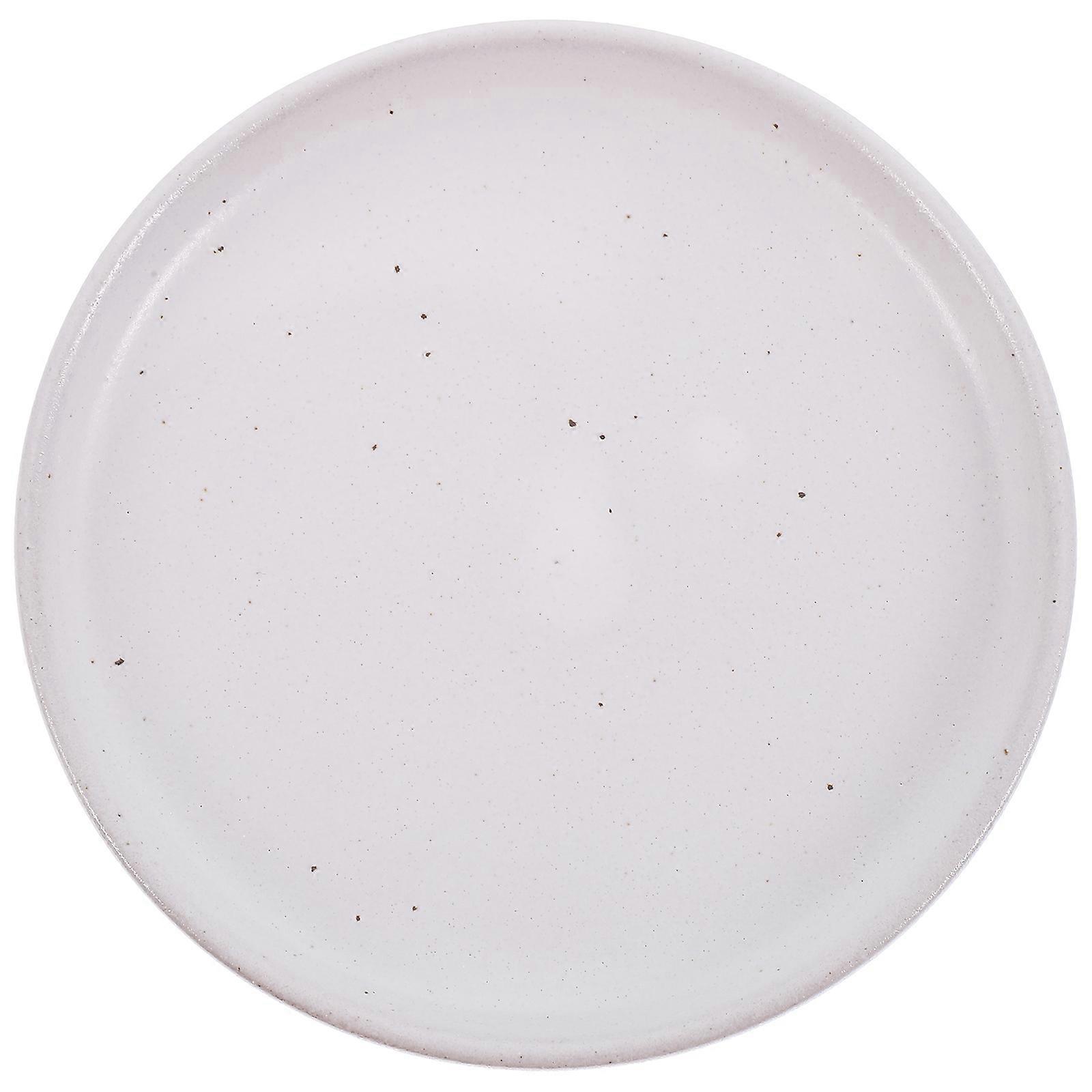 White Ceramic Serving Plate for 5Pcs Food Catering in Kitchen Use